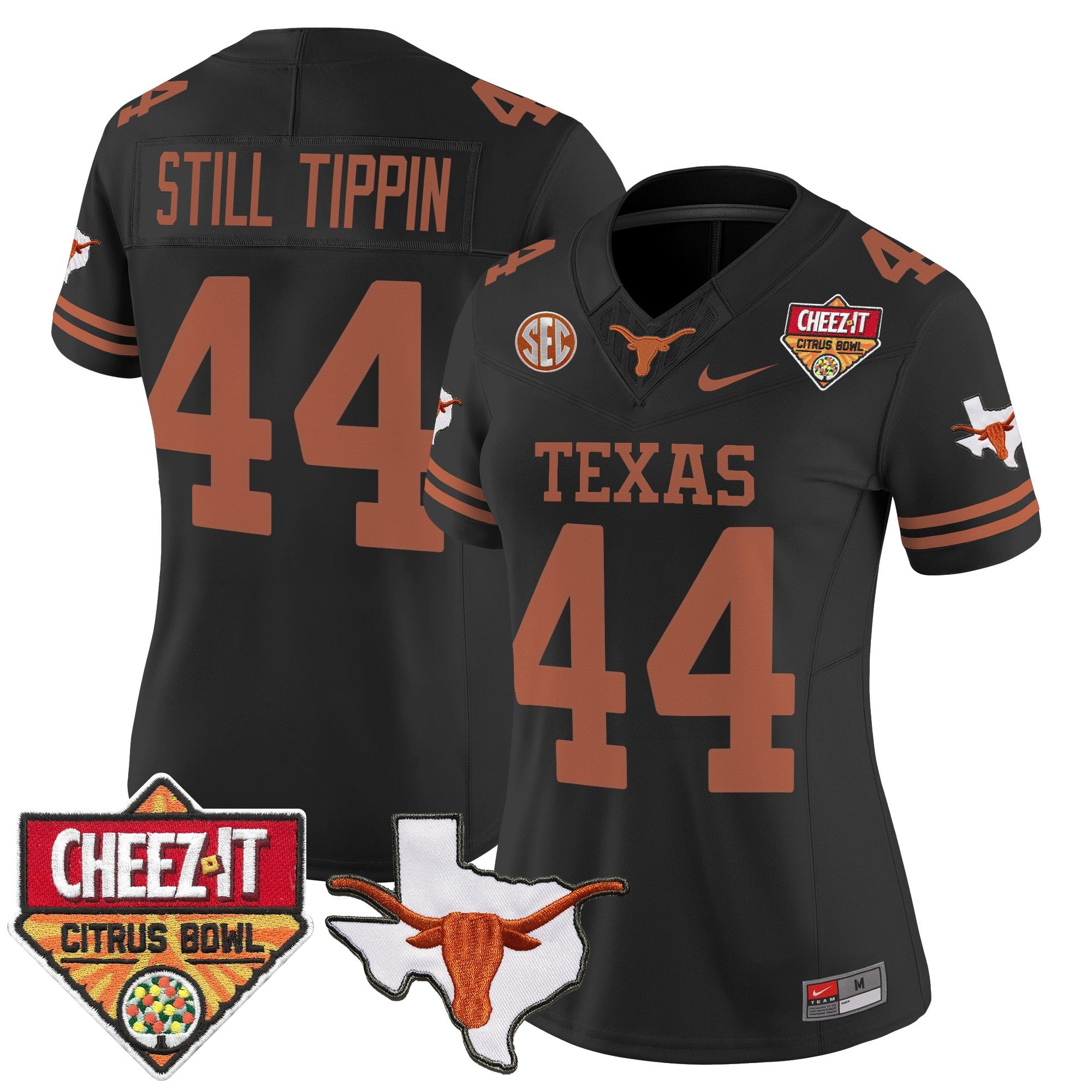 Women's Texas Longhorns 2025 Cheez-It Citrus Bowl Patch Vapor Limited Jersey - All Stitched