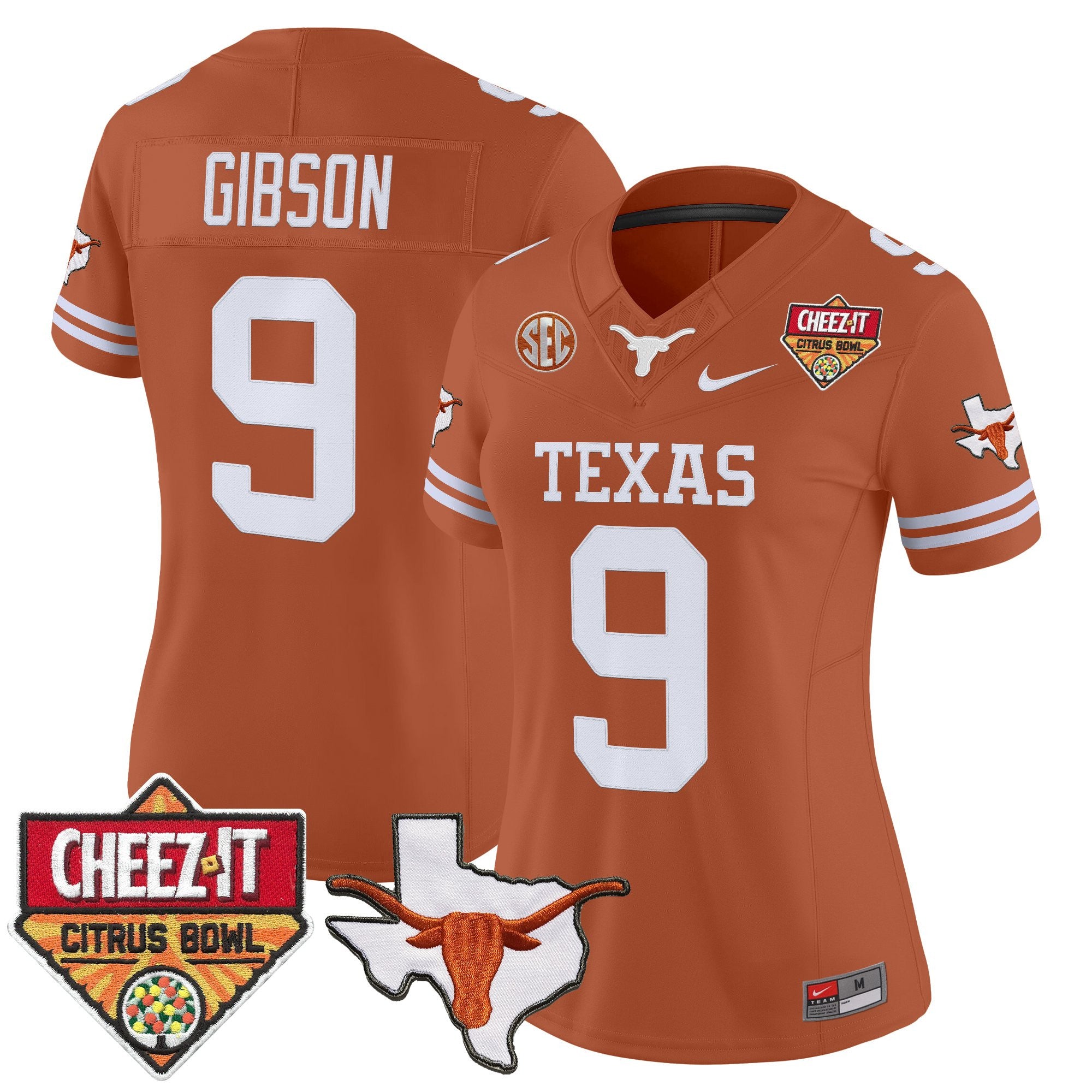 Women's Texas Longhorns 2025 Cheez-It Citrus Bowl Patch Vapor Limited Jersey - All Stitched
