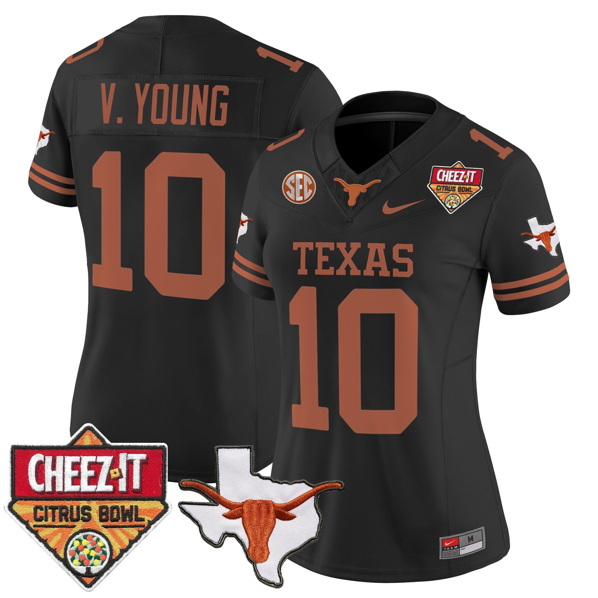 Women's Texas Longhorns 2025 Cheez-It Citrus Bowl Patch Vapor Limited Jersey - All Stitched