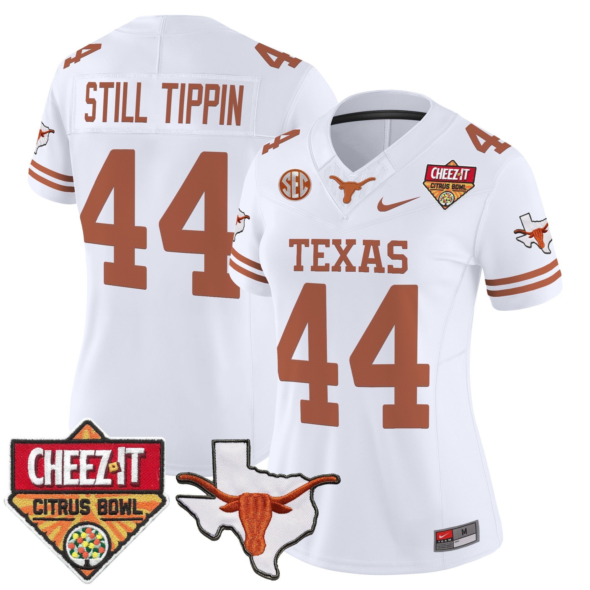 Women's Texas Longhorns 2025 Cheez-It Citrus Bowl Patch Vapor Limited Jersey - All Stitched