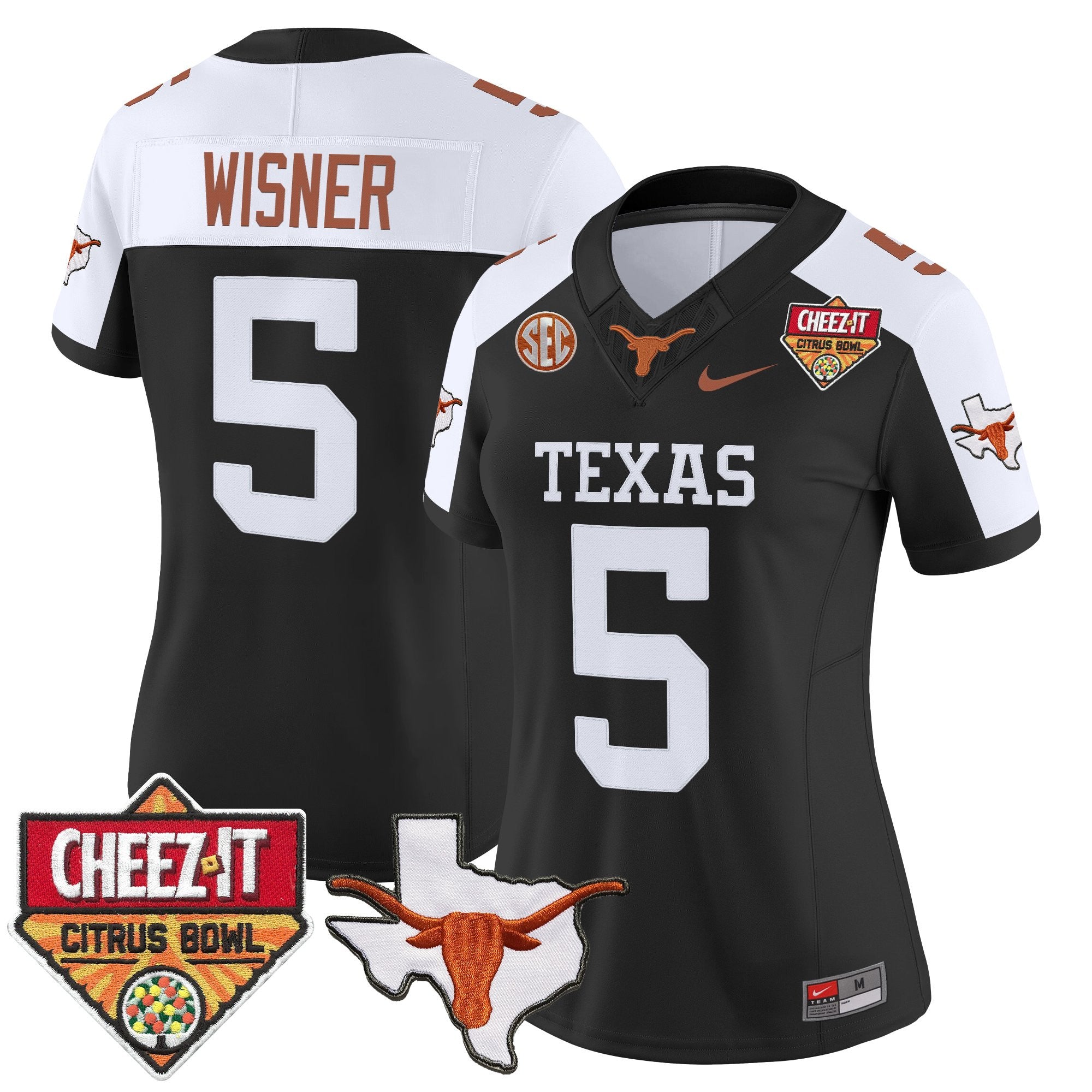 Women's Texas Longhorns 2025 Cheez-It Citrus Bowl Patch Vapor Limited Jersey - All Stitched