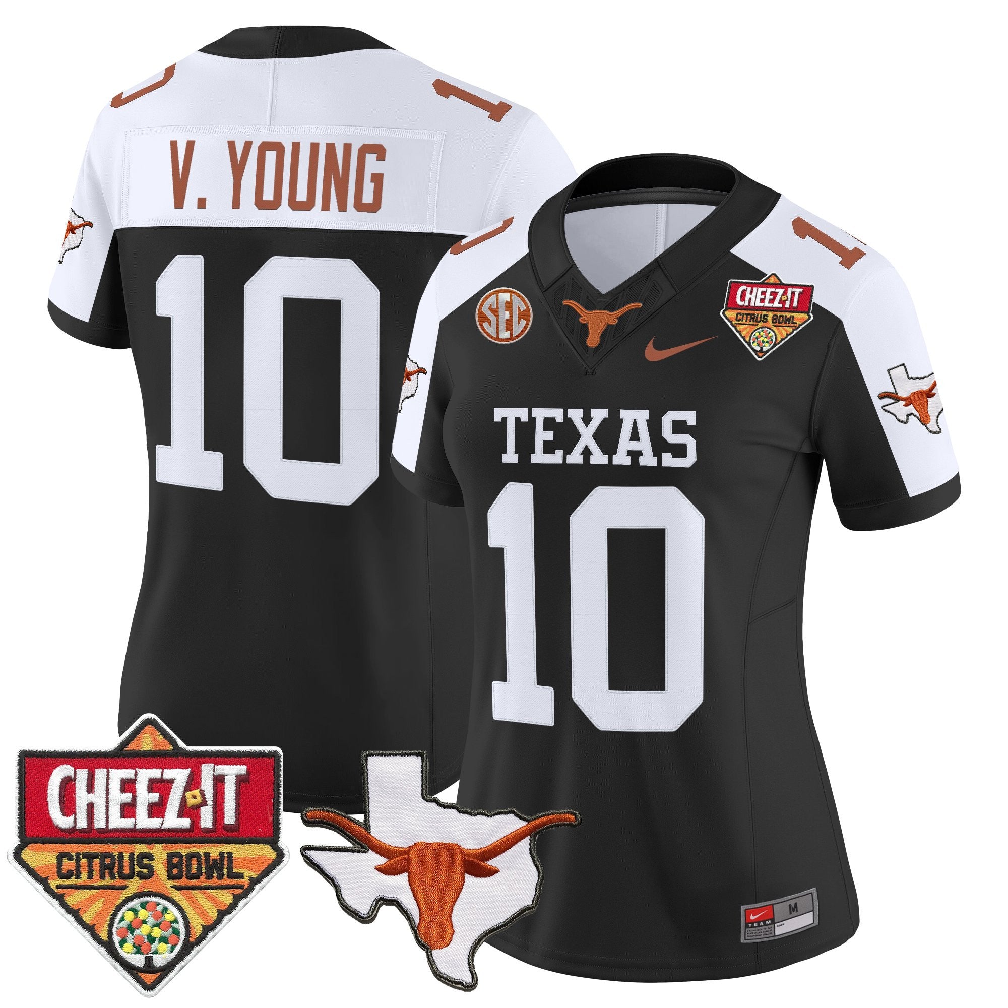 Women's Texas Longhorns 2025 Cheez-It Citrus Bowl Patch Vapor Limited Jersey - All Stitched
