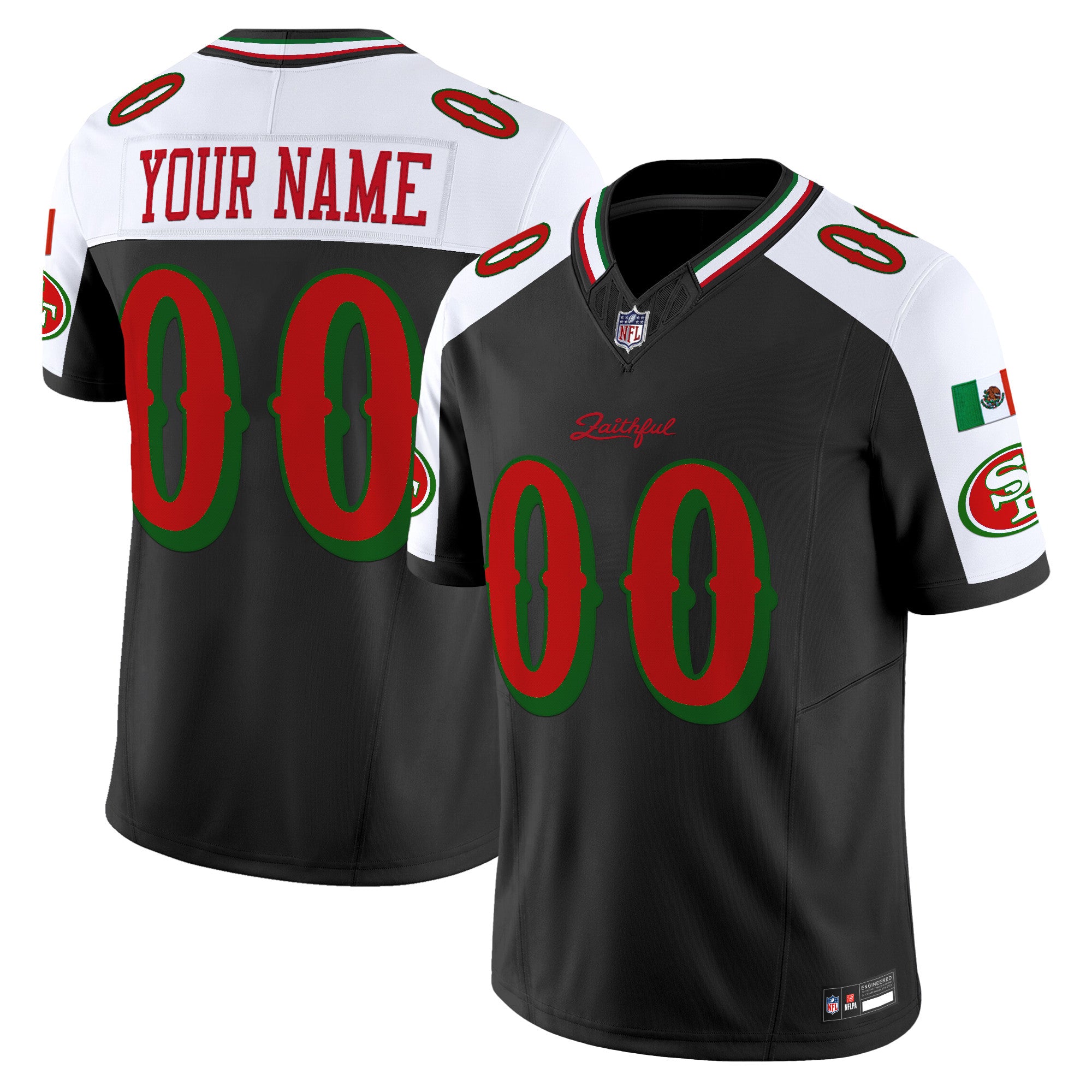 San Francisco 49ers Mexico “Rivalries” Vapor Limited Custom Jersey - All Stitched