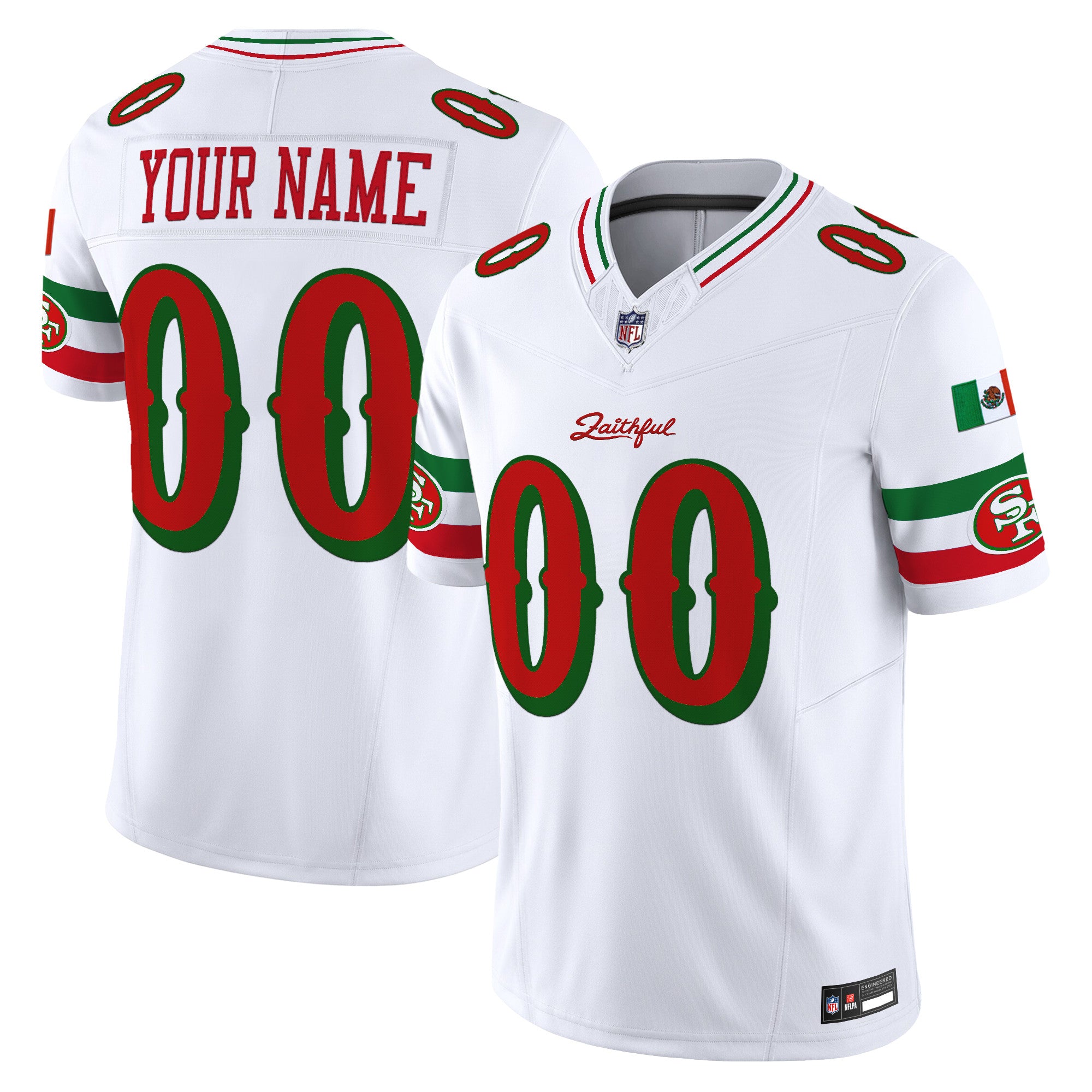 San Francisco 49ers Mexico “Rivalries” Vapor Limited Custom Jersey - All Stitched