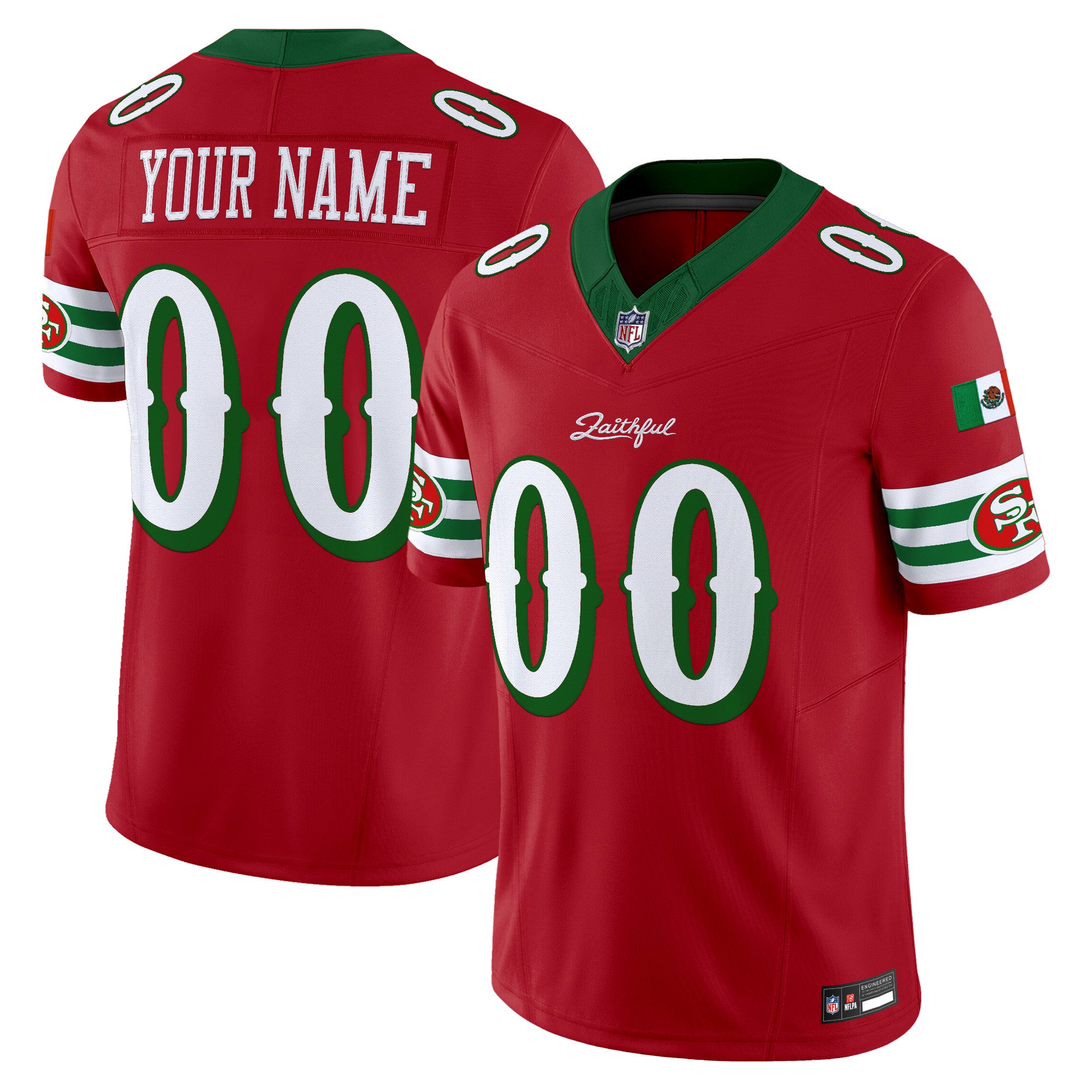 San Francisco 49ers Mexico “Rivalries” Vapor Limited Custom Jersey - All Stitched
