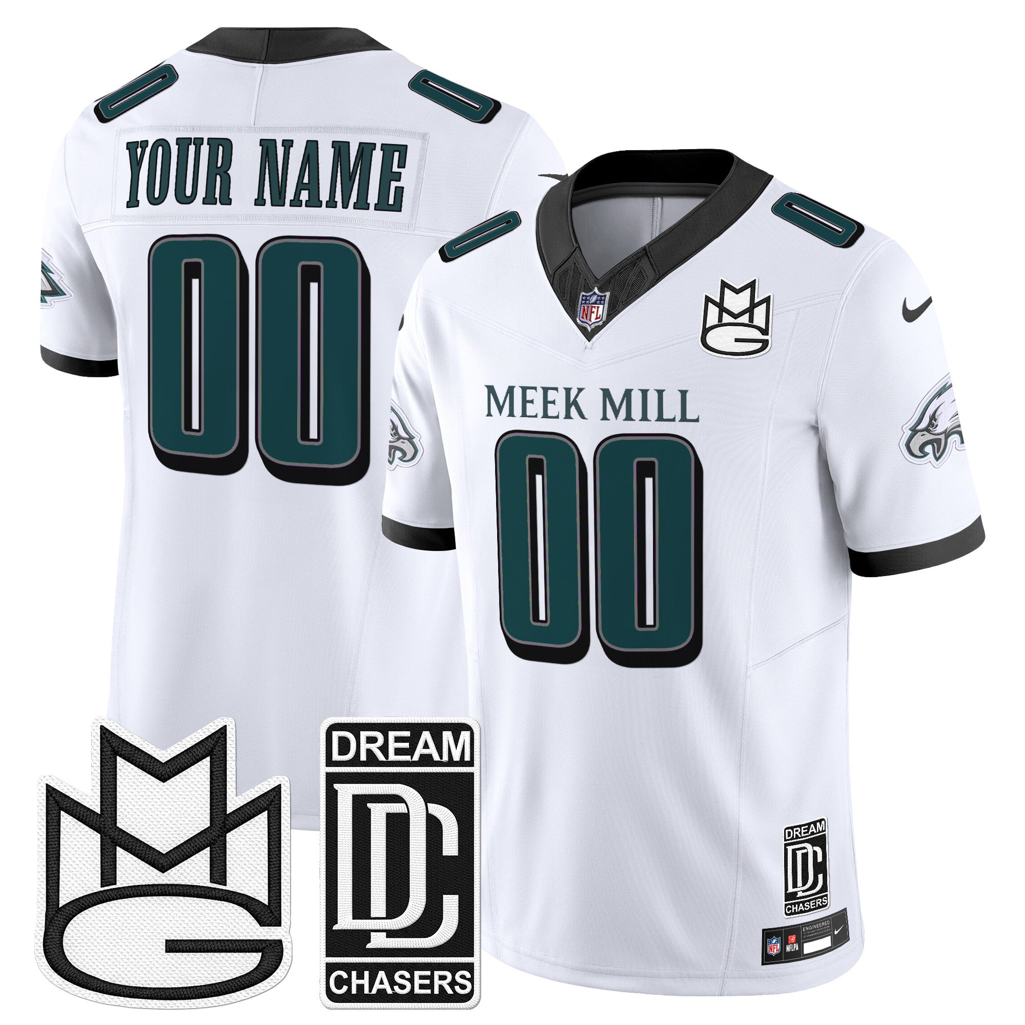 Philadelphia Eagles x Meek Mill Vapor Limited Custom Jersey - All Stitched