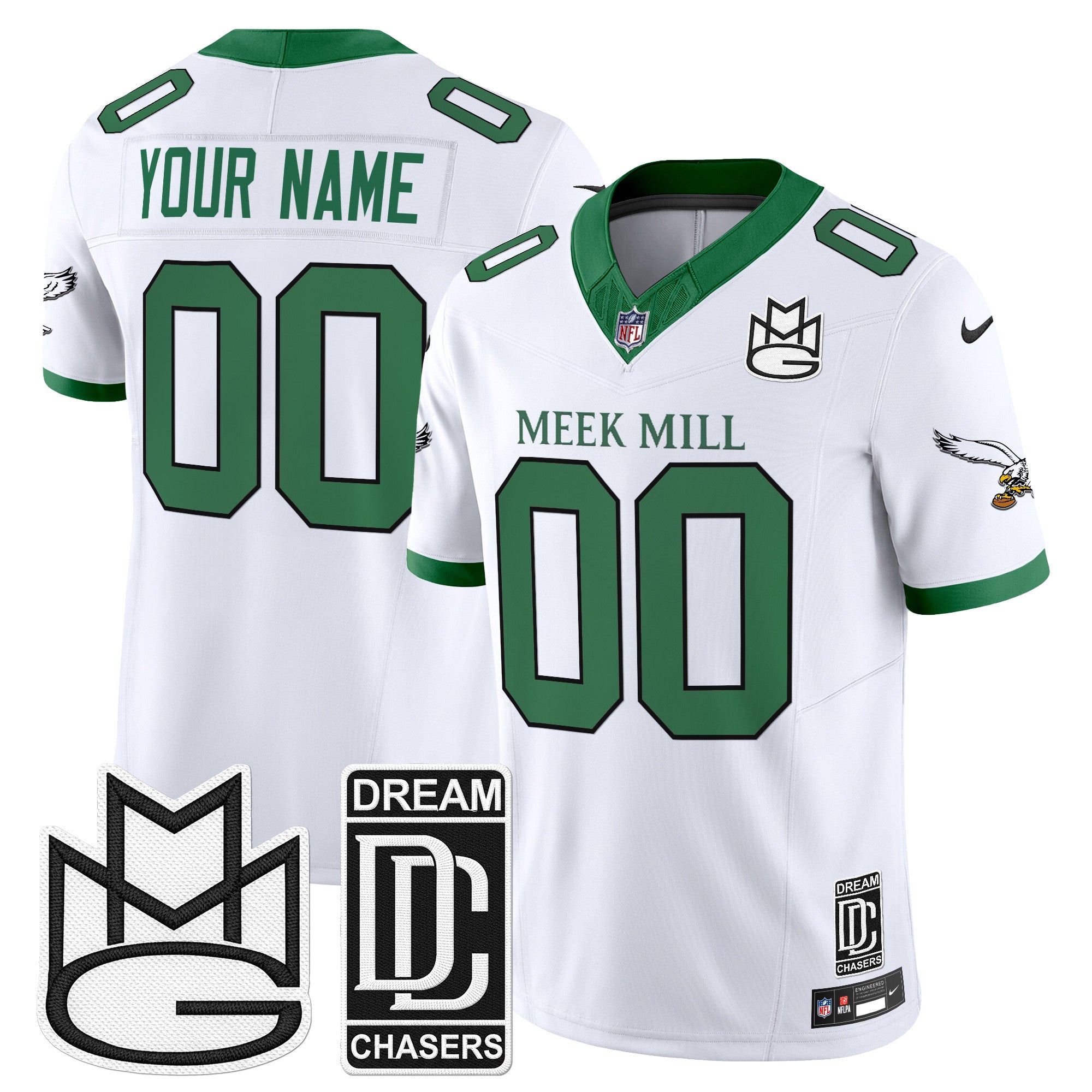 Philadelphia Eagles x Meek Mill Vapor Limited Custom Jersey - All Stitched