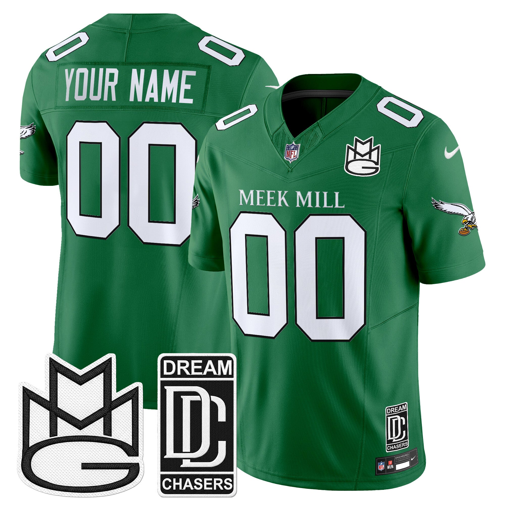 Philadelphia Eagles x Meek Mill Vapor Limited Custom Jersey - All Stitched