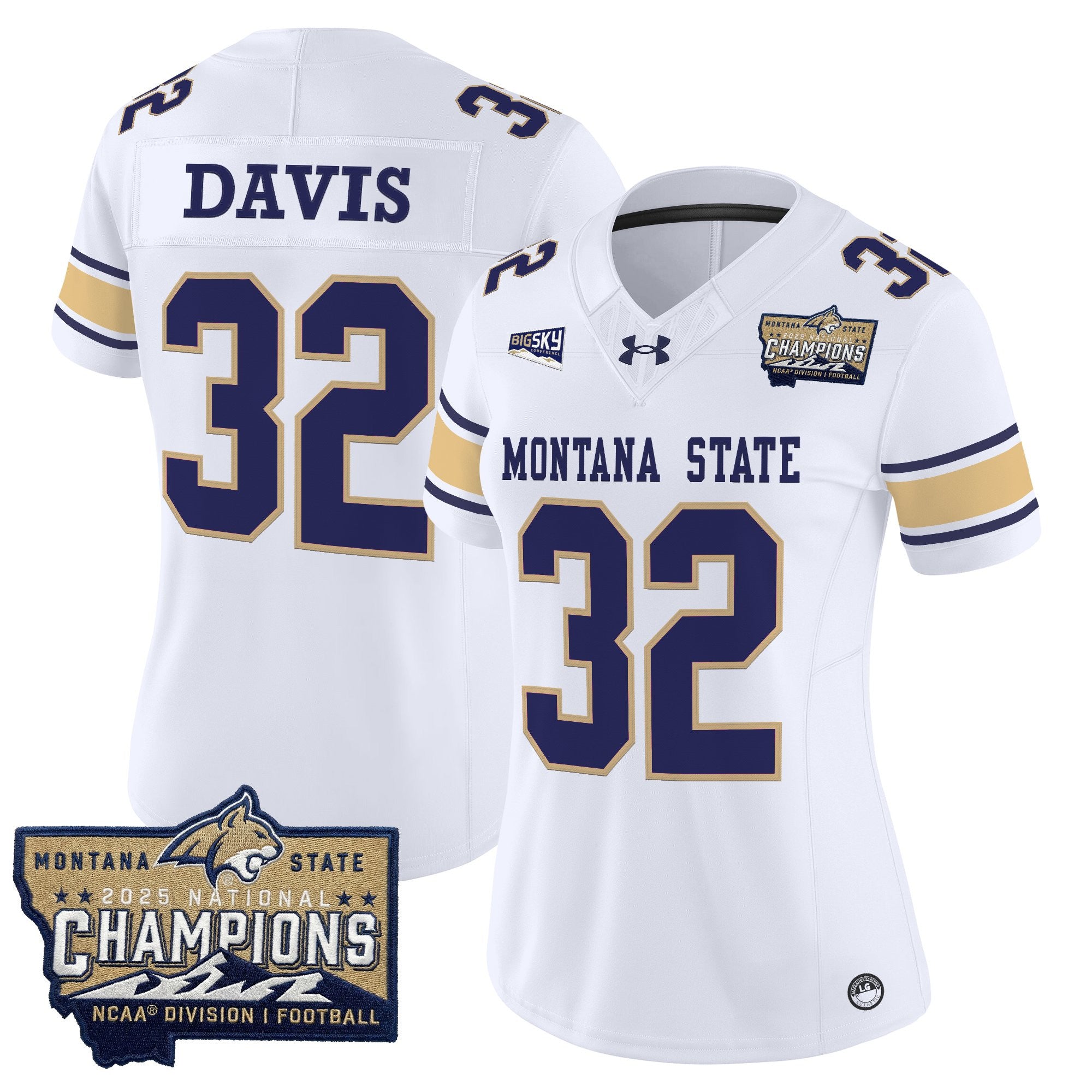 Women's Montana State Bobcats 2025 National Champions Vapor Limited Jersey - All Stitched