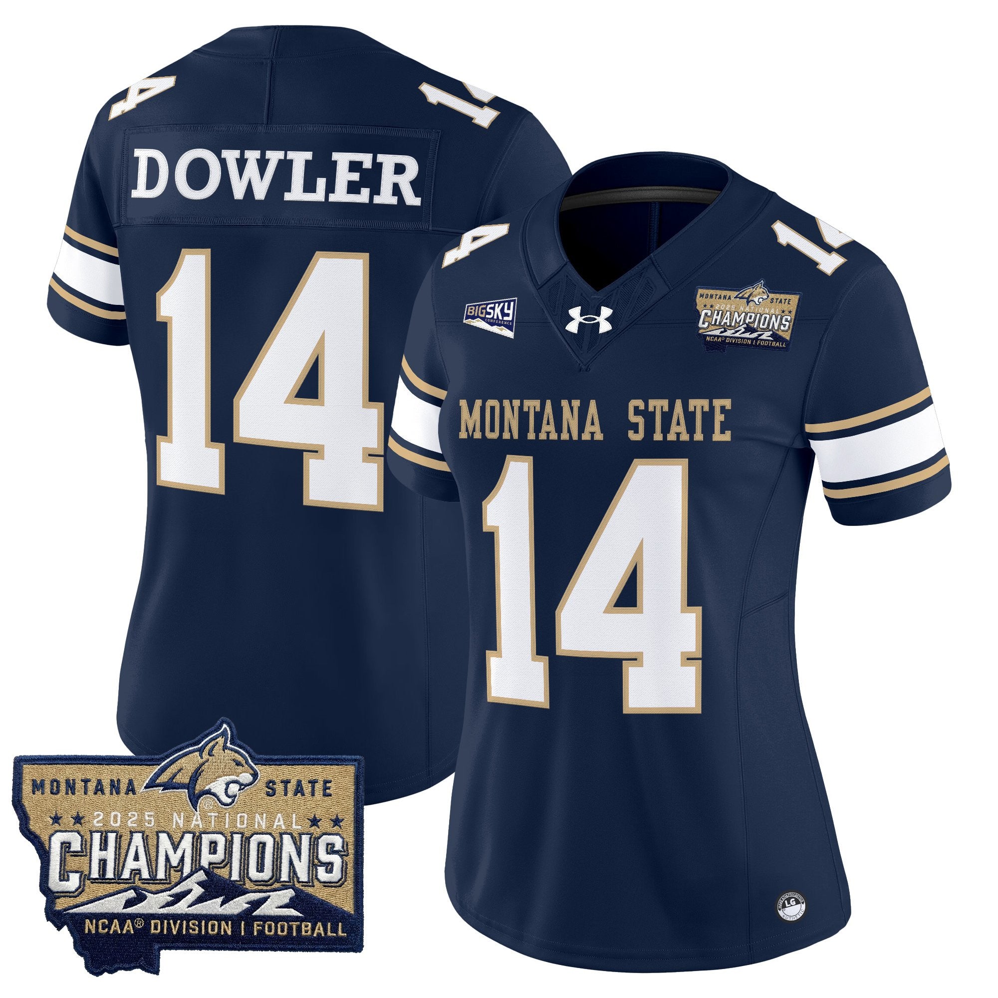 Women's Montana State Bobcats 2025 National Champions Vapor Limited Jersey - All Stitched