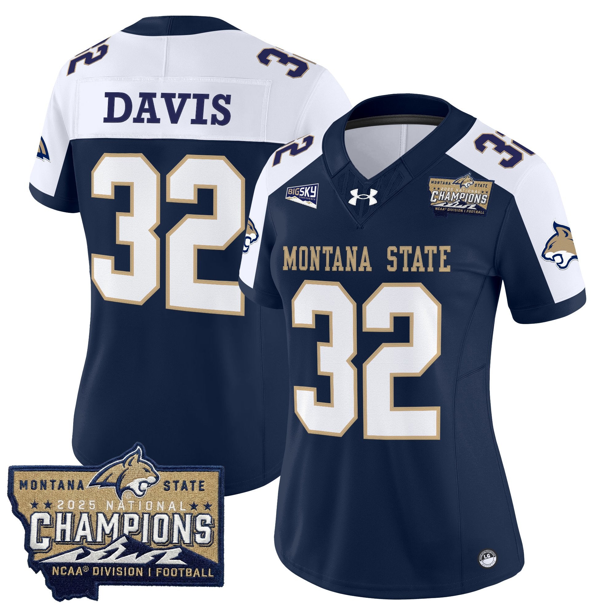 Women's Montana State Bobcats 2025 National Champions Vapor Limited Jersey - All Stitched