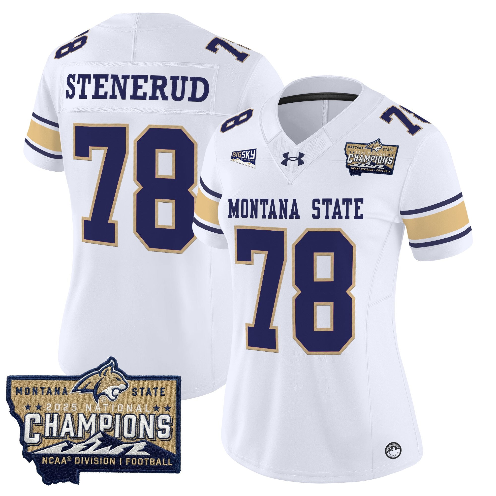 Women's Montana State Bobcats 2025 National Champions Vapor Limited Jersey - All Stitched