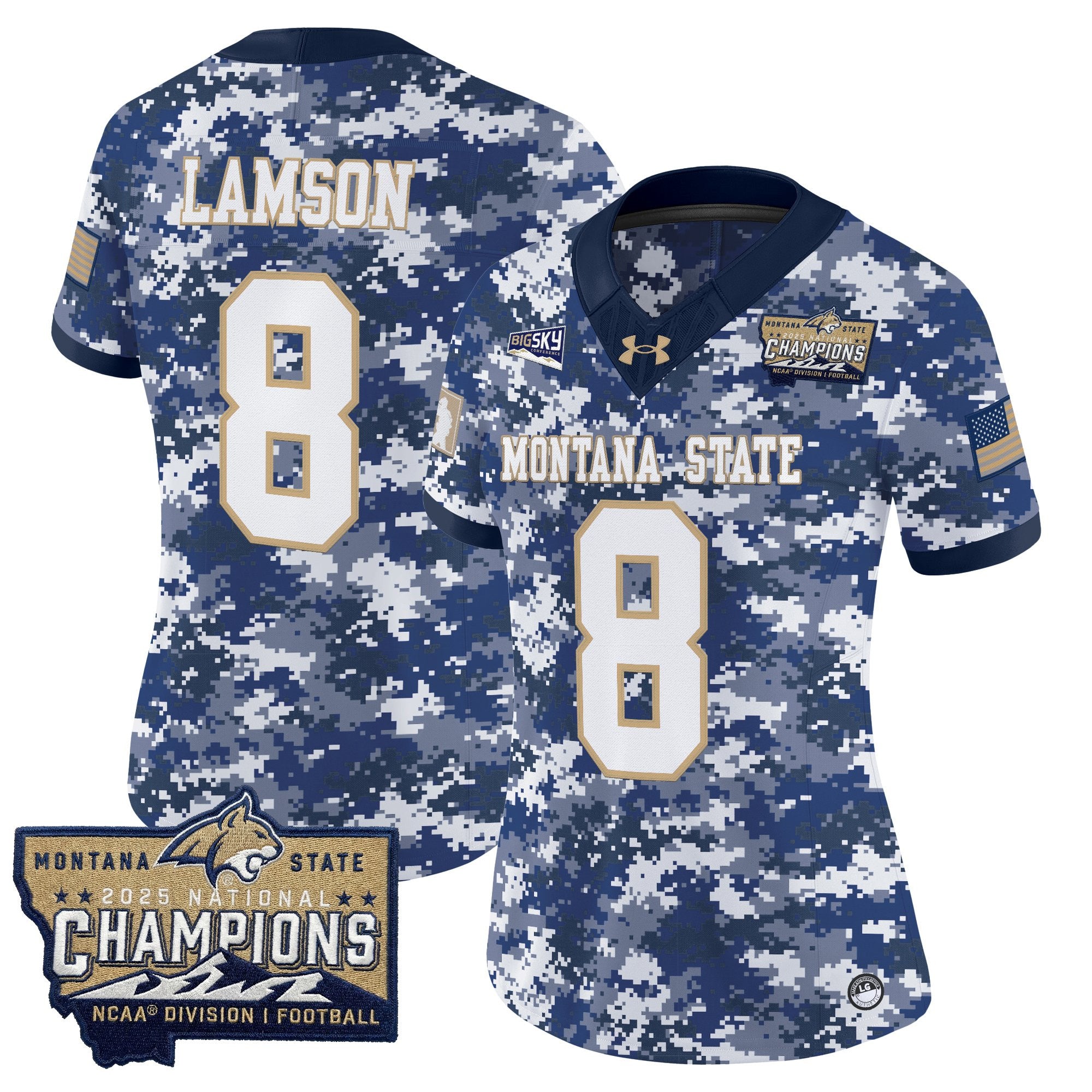 Women's Montana State Bobcats 2025 National Champions Vapor Limited Jersey - All Stitched