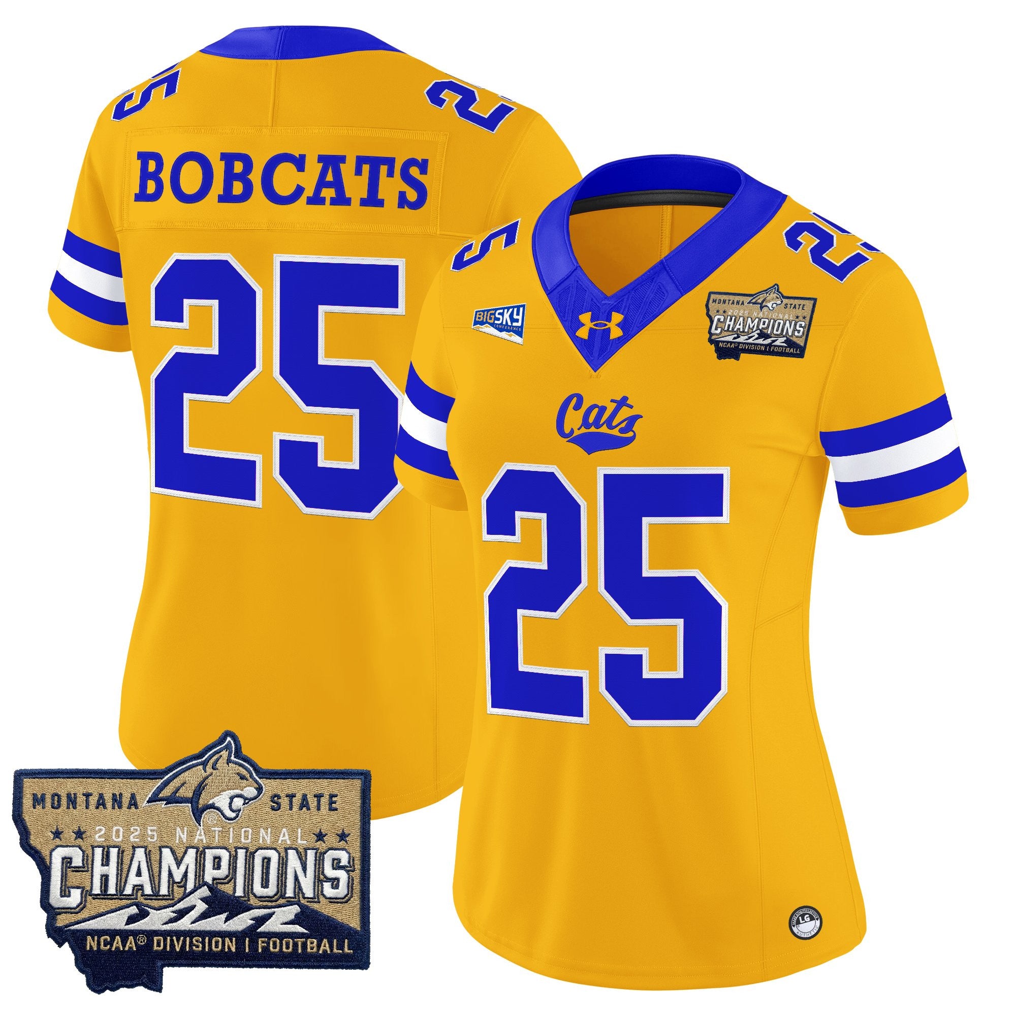 Women's Montana State Bobcats 2025 National Champions Vapor Limited Jersey - All Stitched