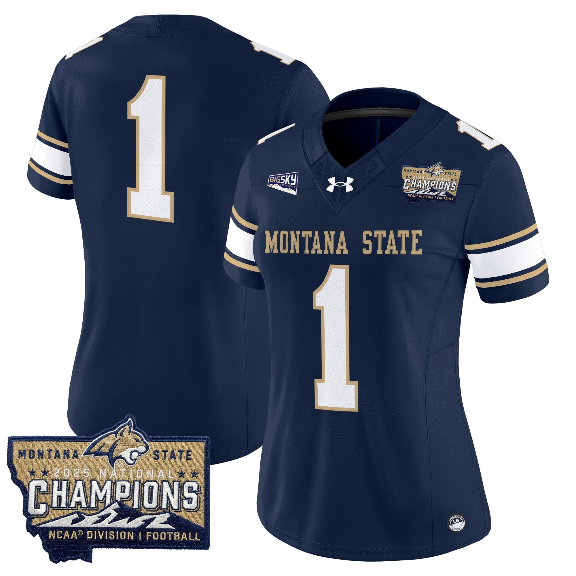Women's Montana State Bobcats 2025 National Champions Vapor Limited Jersey - All Stitched