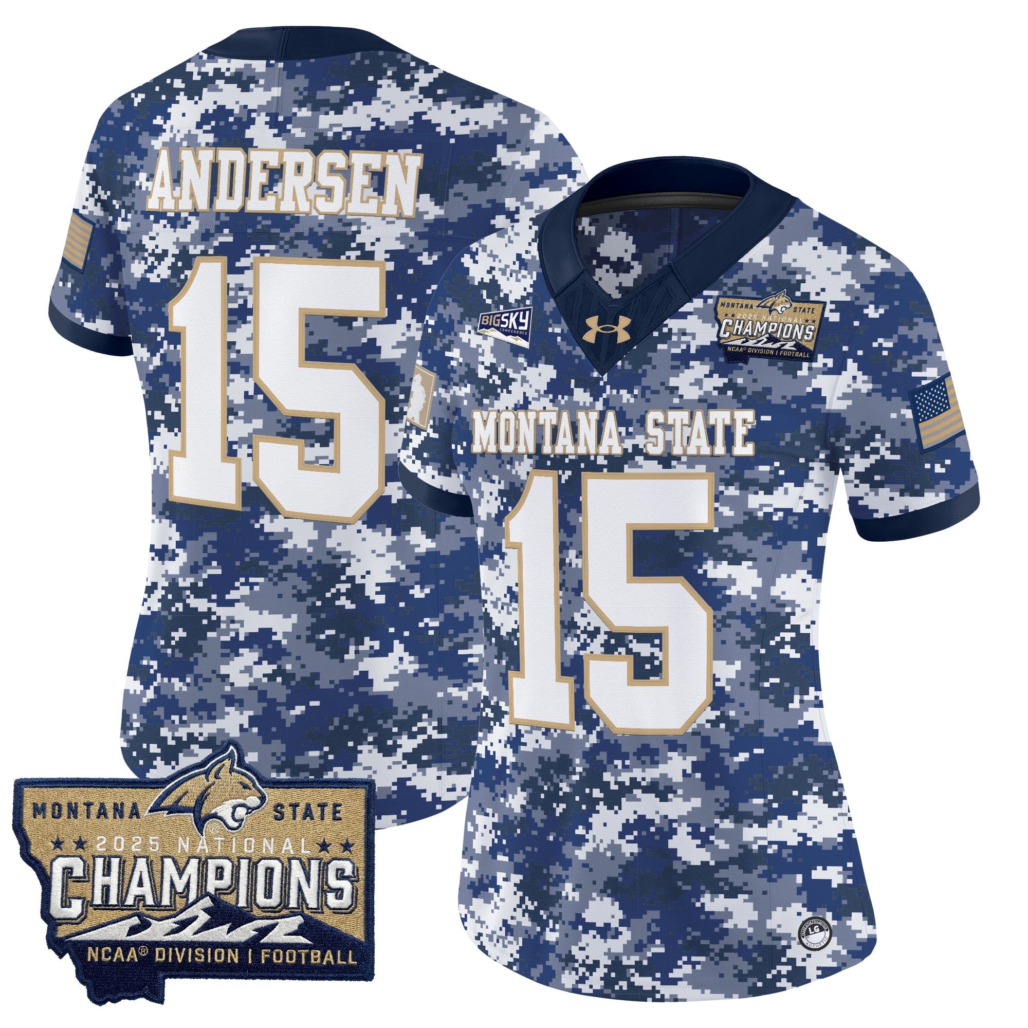 Women's Montana State Bobcats 2025 National Champions Vapor Limited Jersey - All Stitched