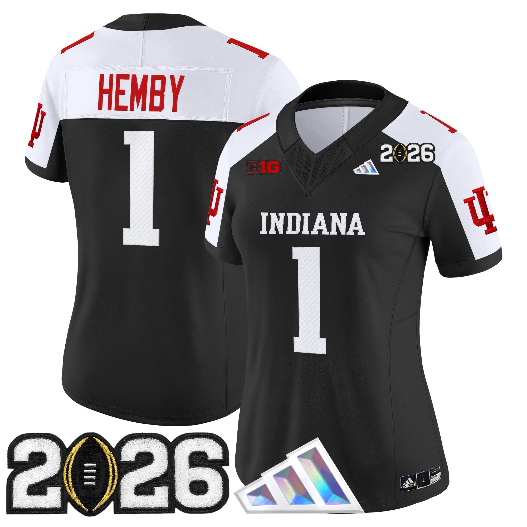 Women's Indiana Hoosiers 2026 CFP Final Patch Vapor Limited Jersey V3 - All Stitched