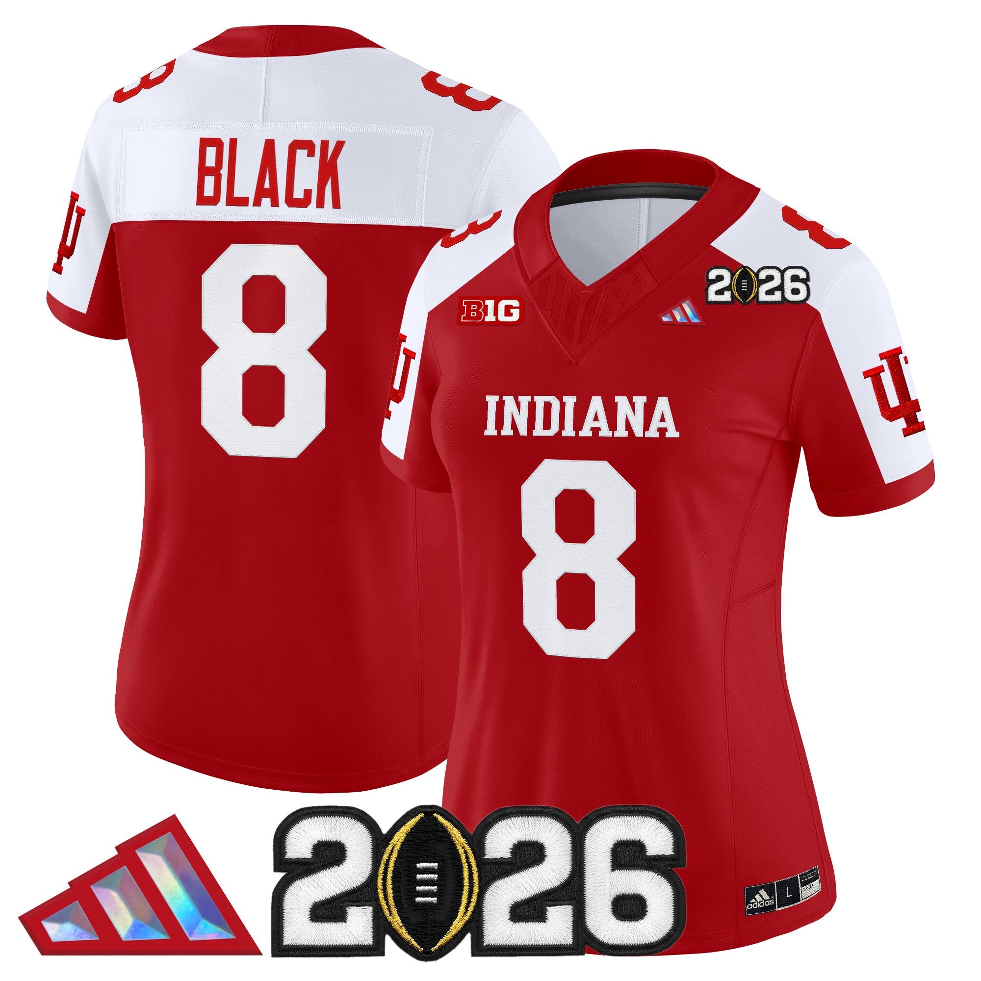Women's Indiana Hoosiers 2026 CFP Final Patch Vapor Limited Jersey V3 - All Stitched