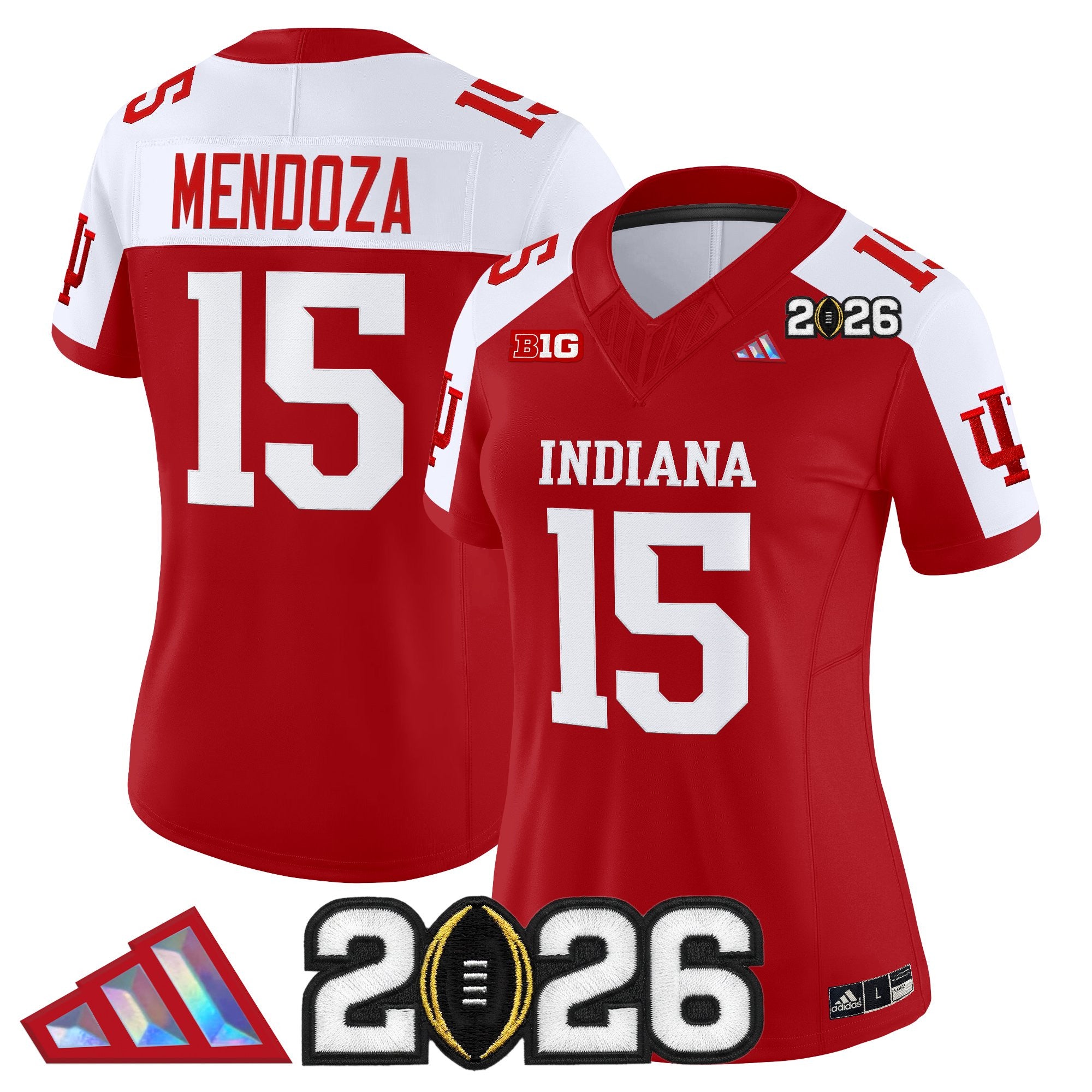 Women's Indiana Hoosiers 2026 CFP Final Patch Vapor Limited Jersey V3 - All Stitched