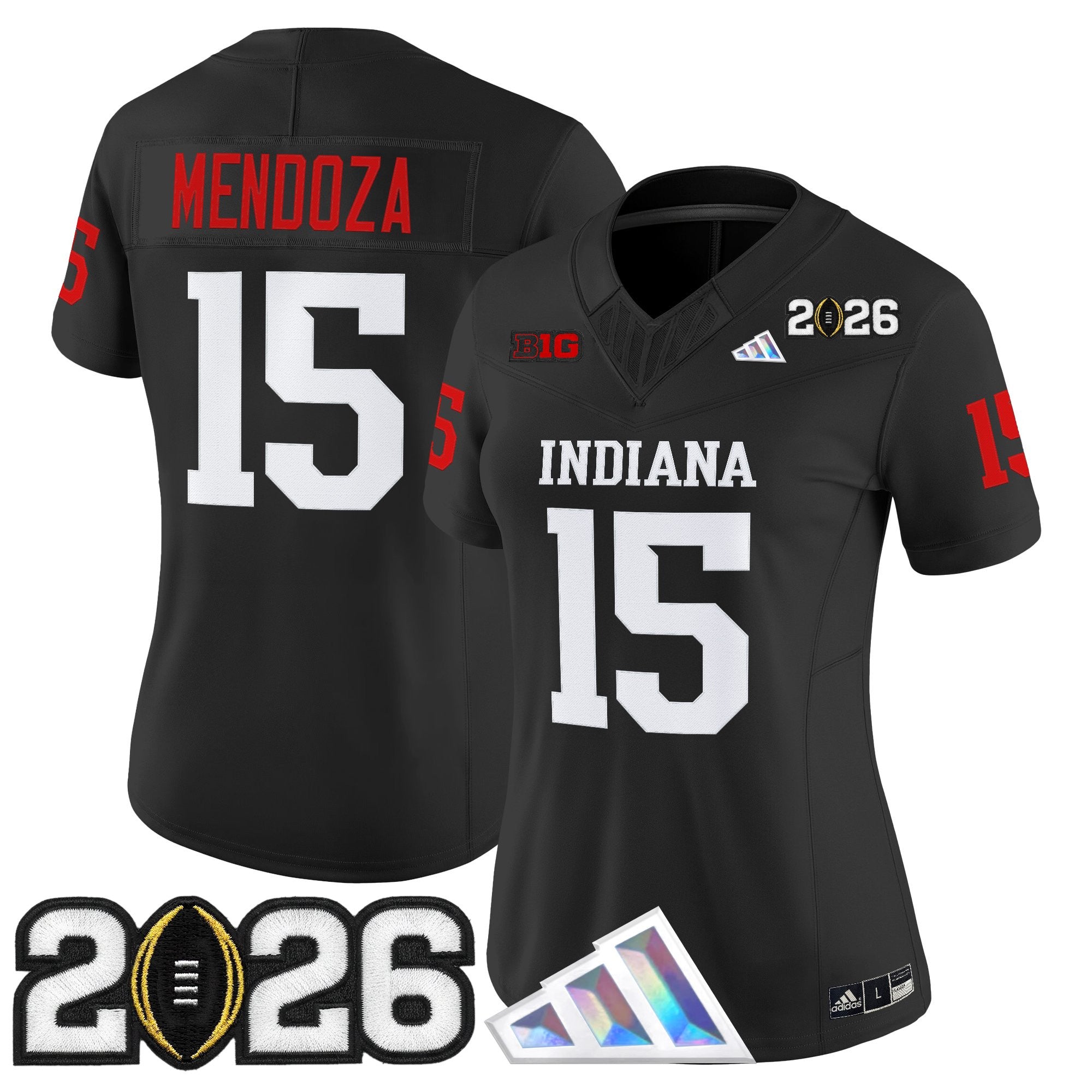 Women's Indiana Hoosiers 2026 CFP Final Patch Vapor Limited Jersey V3 - All Stitched