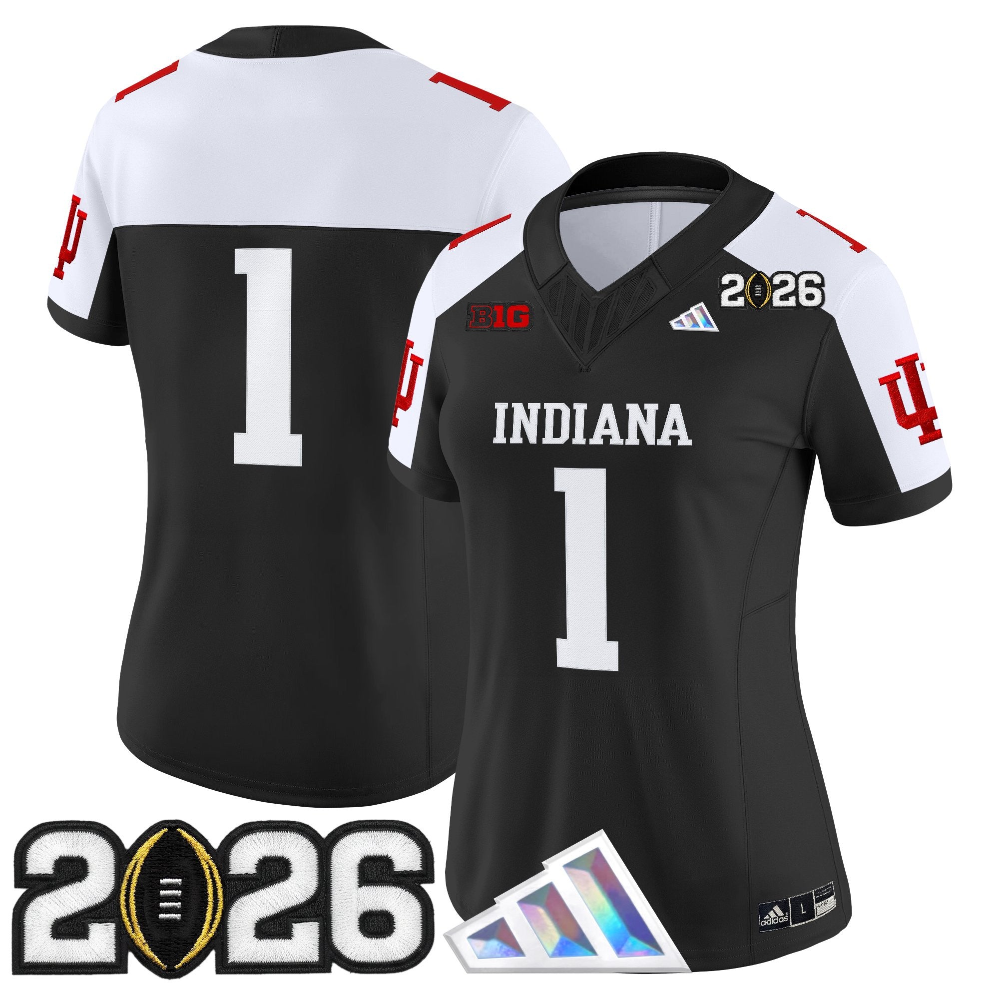 Women's Indiana Hoosiers 2026 CFP Final Patch Vapor Limited Jersey V3 - All Stitched