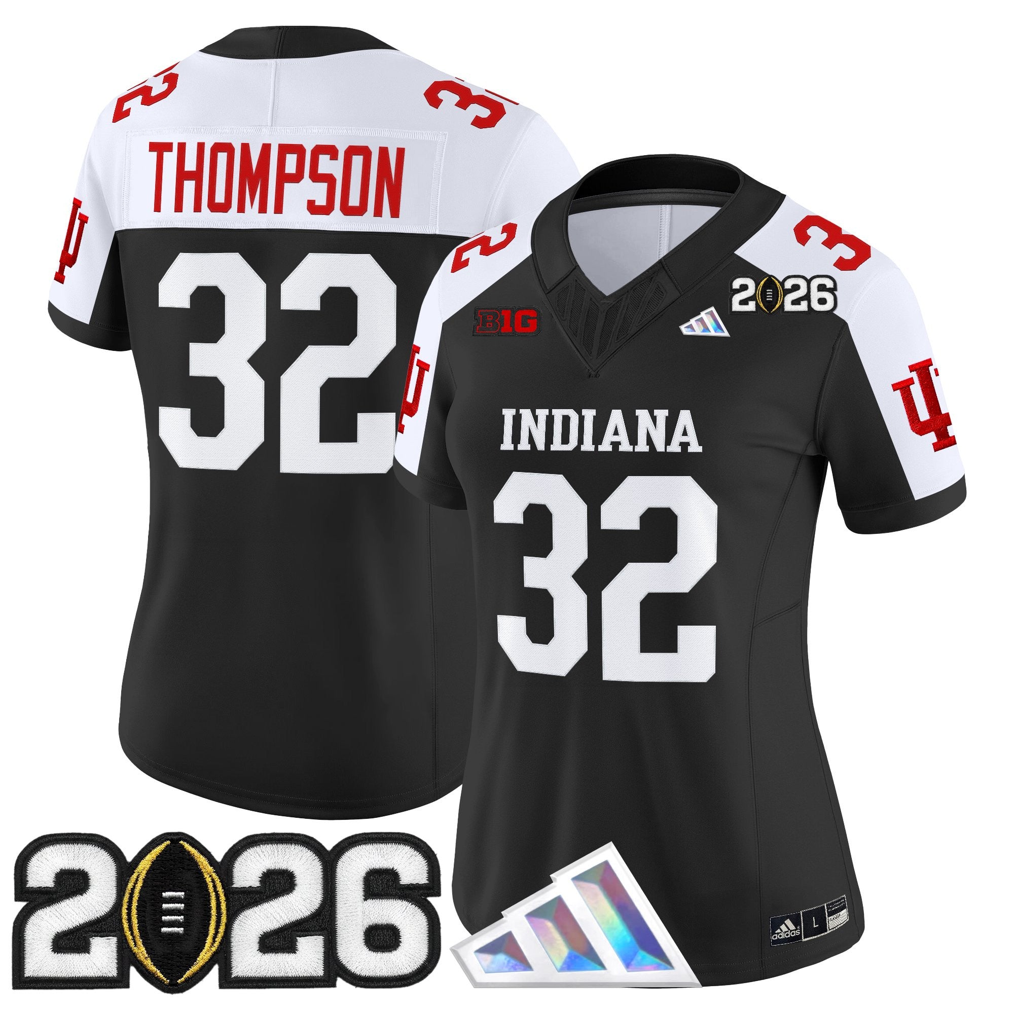 Women's Indiana Hoosiers 2026 CFP Final Patch Vapor Limited Jersey V3 - All Stitched