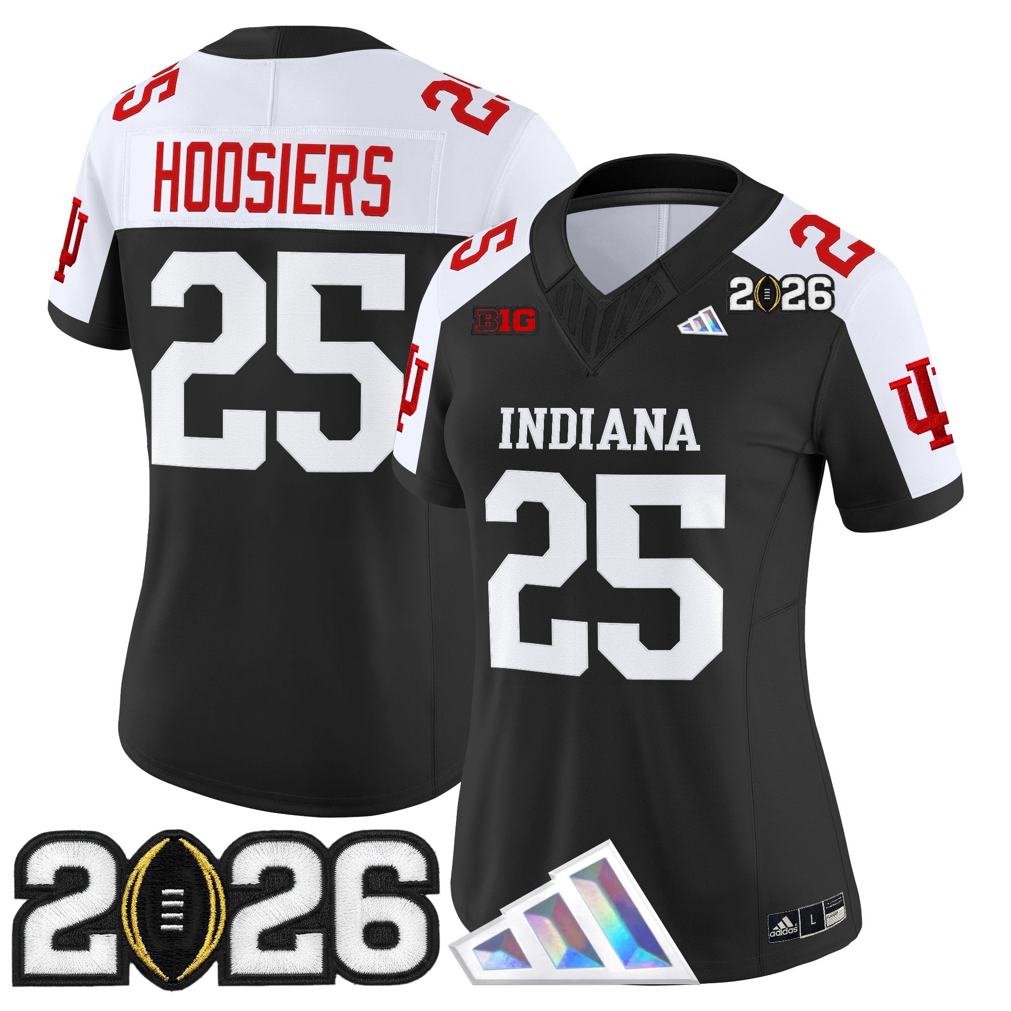 Women's Indiana Hoosiers 2026 CFP Final Patch Vapor Limited Jersey V3 - All Stitched