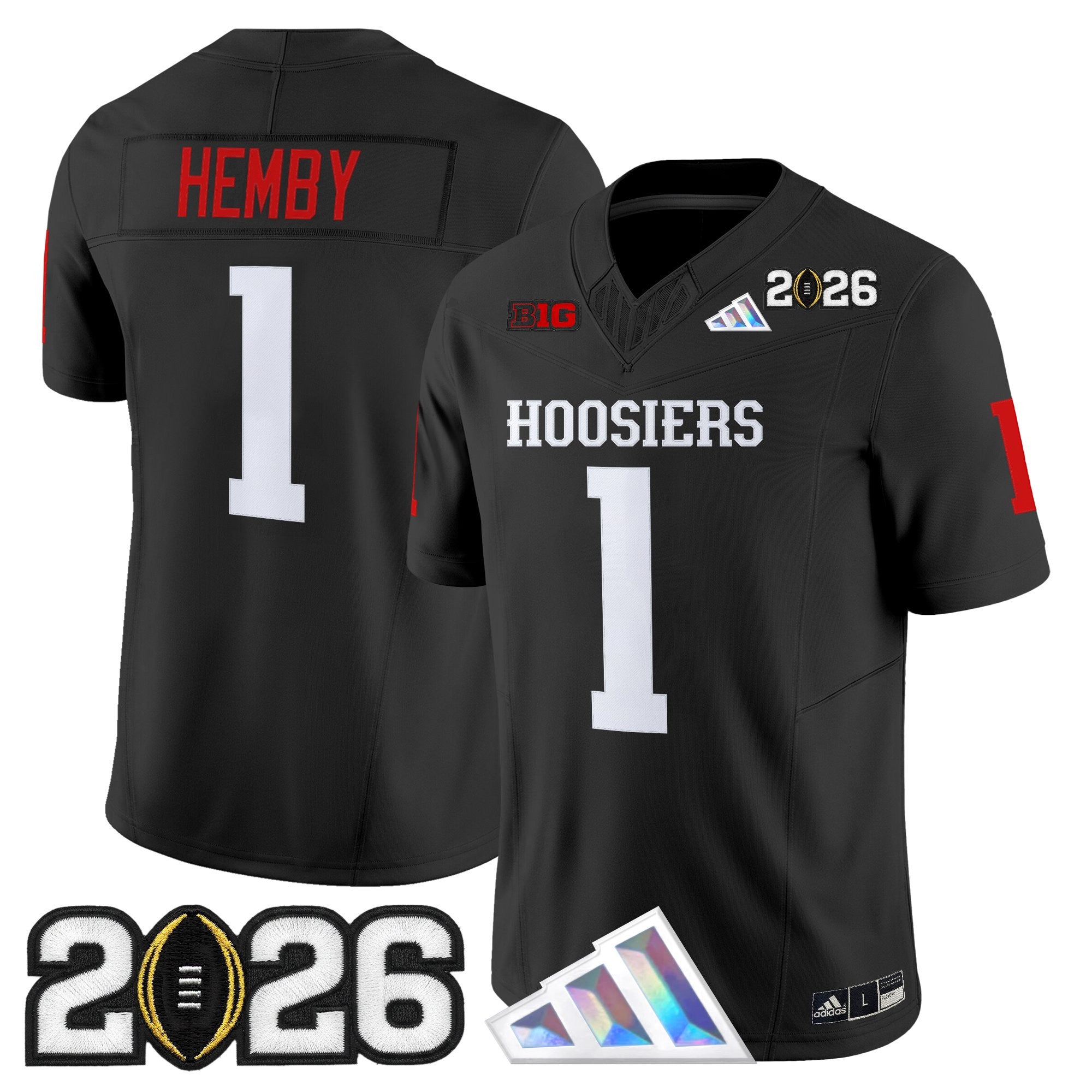 Men's Indiana Hoosiers 2026 CFP Final Patch Vapor Limited Jersey V4 - All Stitched