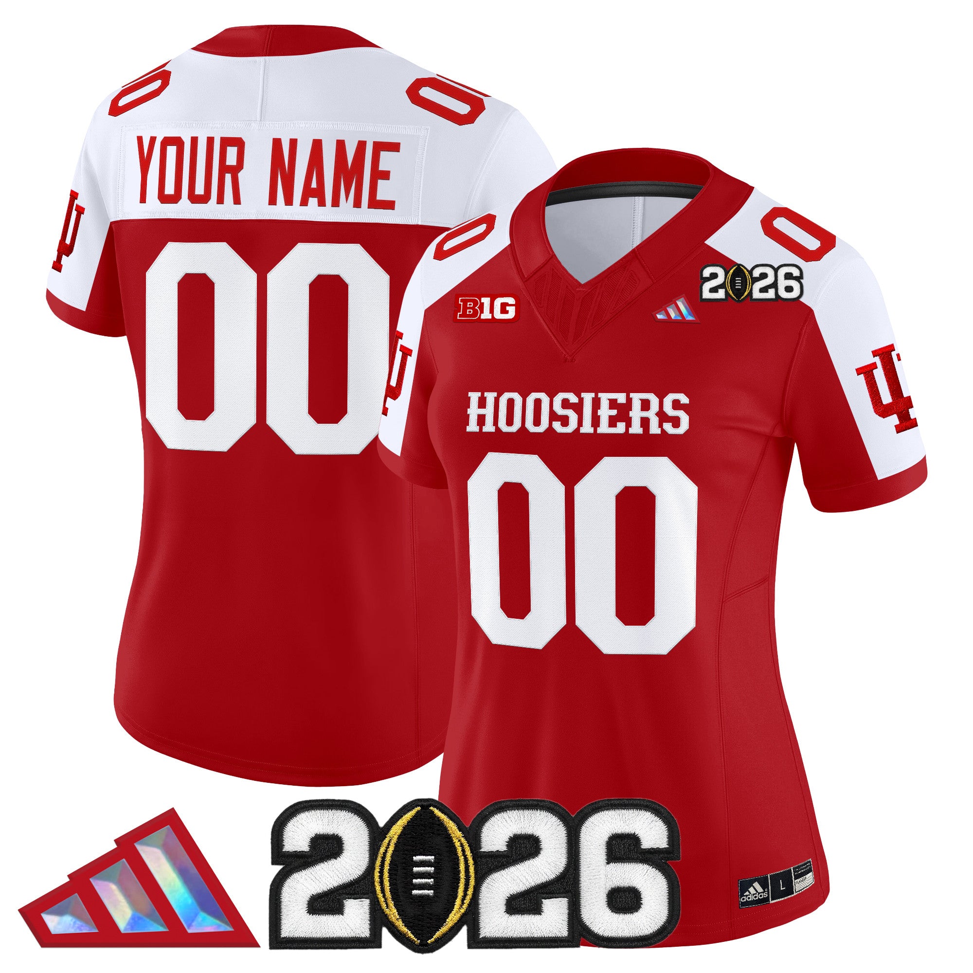 Indiana Hoosiers 2026 CFP Final Patch Vapor Limited Custom Jersey V4 - All Stitched
