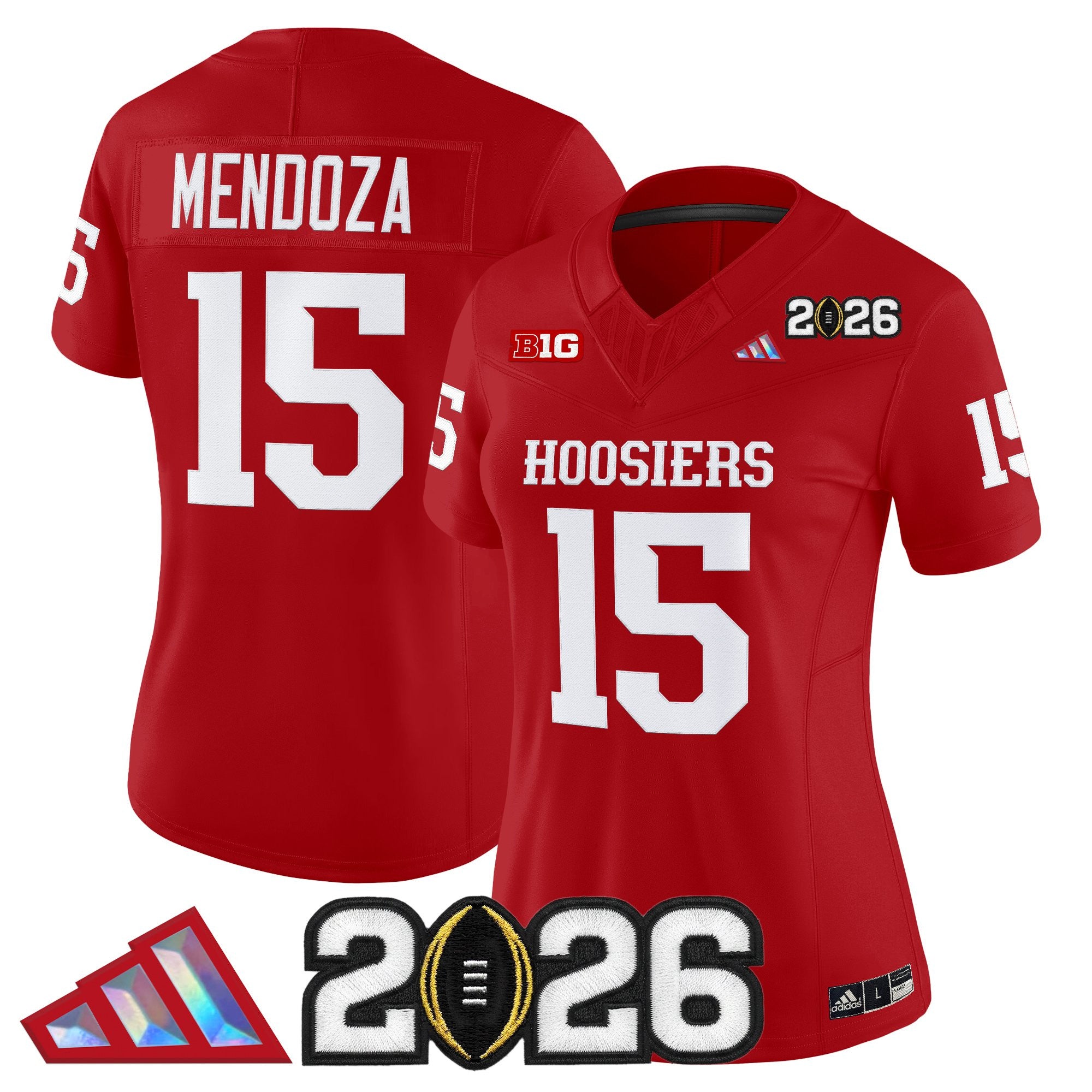 Women's Indiana Hoosiers 2026 CFP Final Patch Vapor Limited Jersey V4 - All Stitched