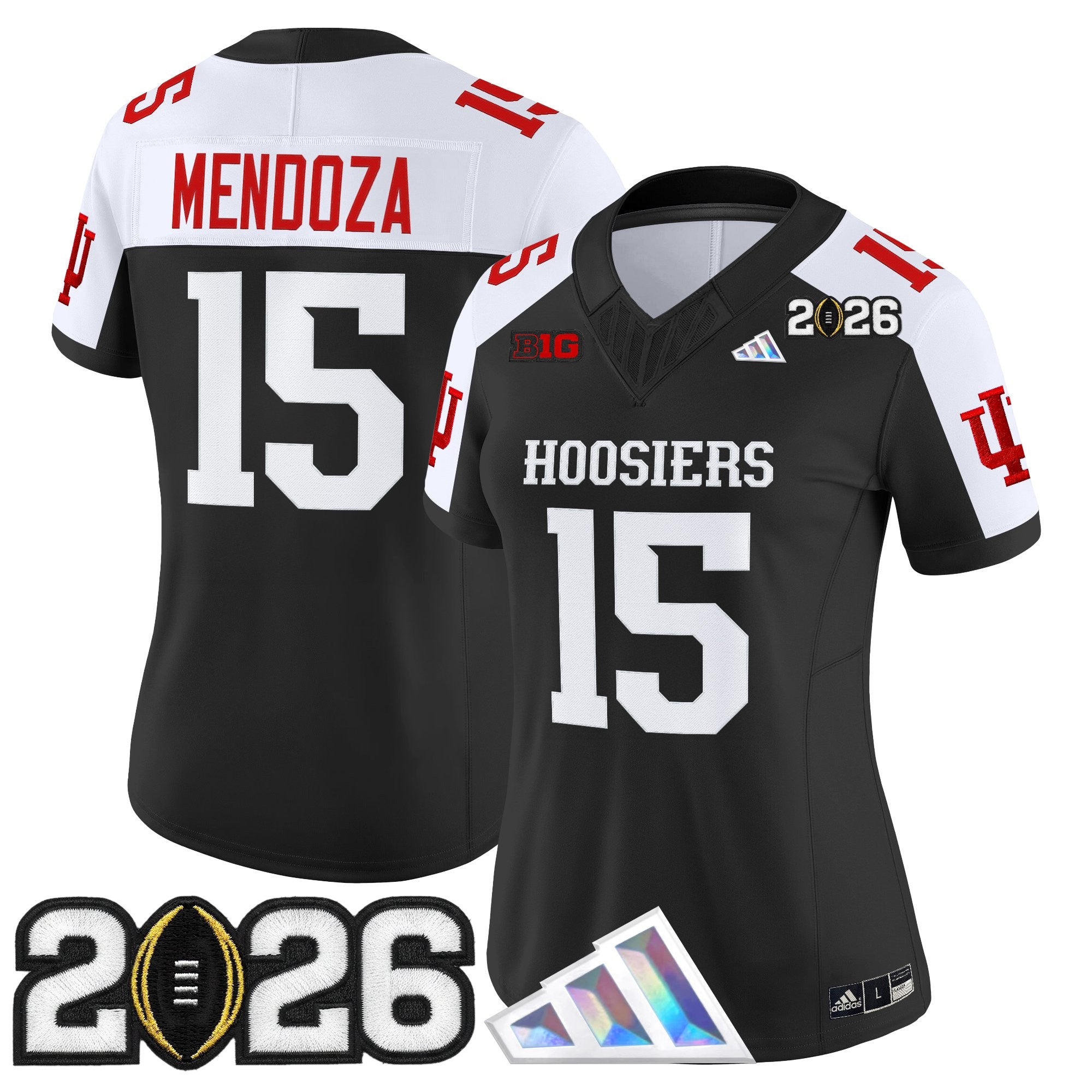 Women's Indiana Hoosiers 2026 CFP Final Patch Vapor Limited Jersey V4 - All Stitched