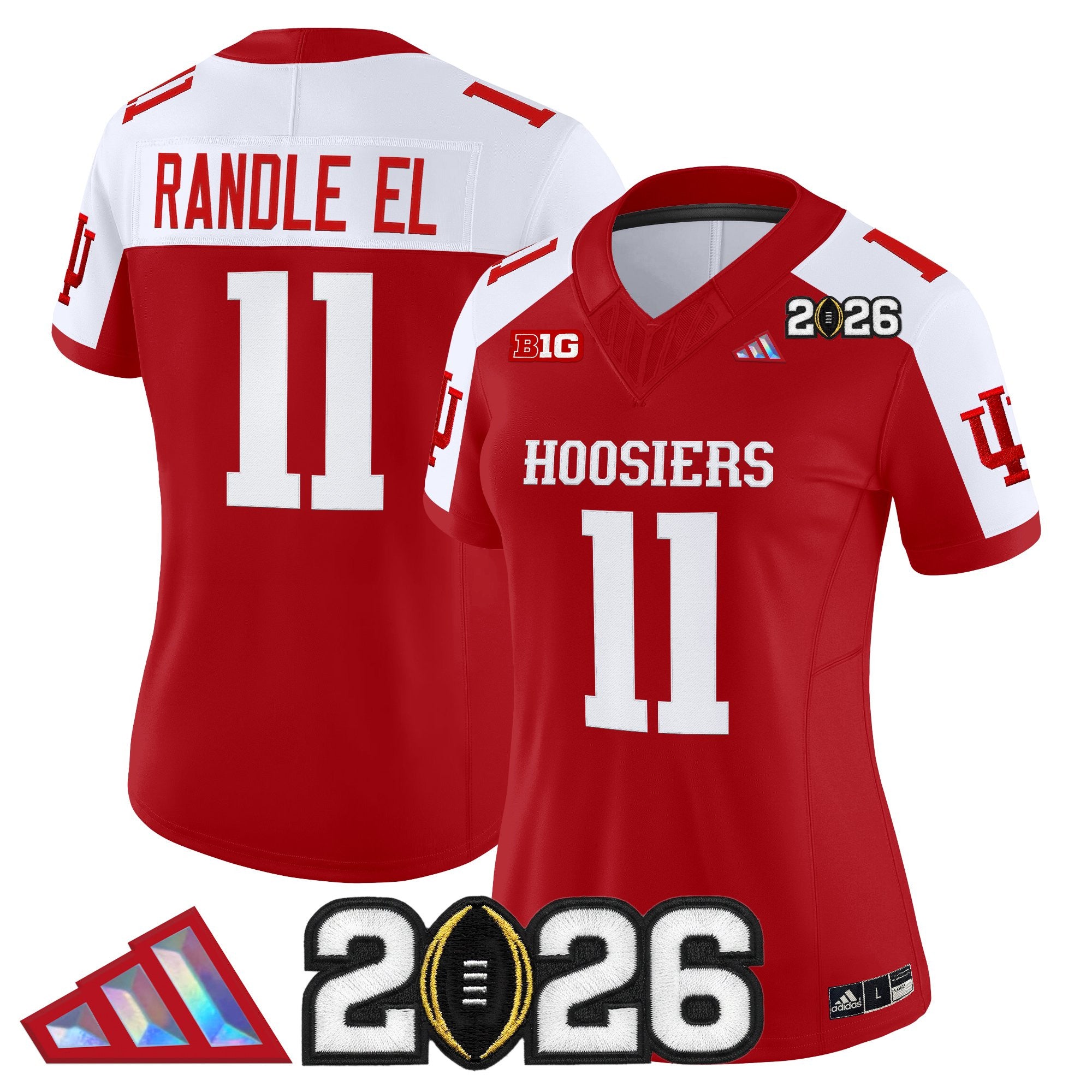 Women's Indiana Hoosiers 2026 CFP Final Patch Vapor Limited Jersey V4 - All Stitched