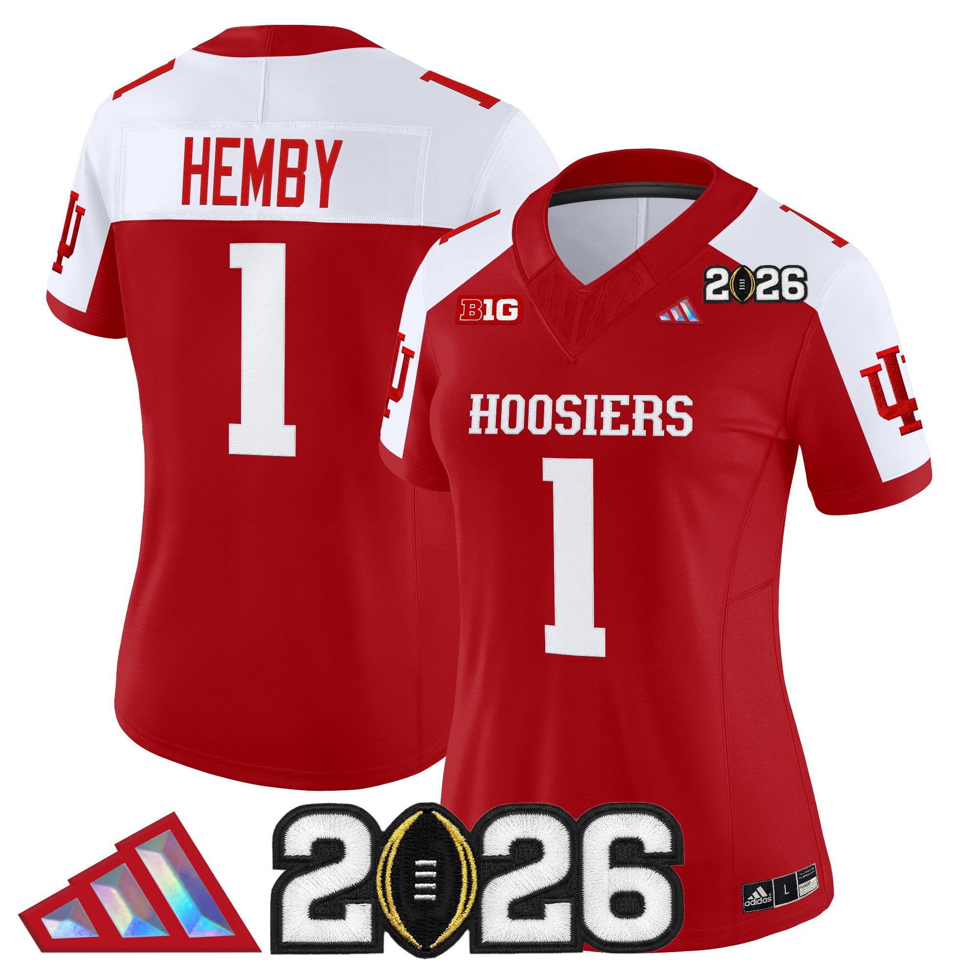 Women's Indiana Hoosiers 2026 CFP Final Patch Vapor Limited Jersey V4 - All Stitched