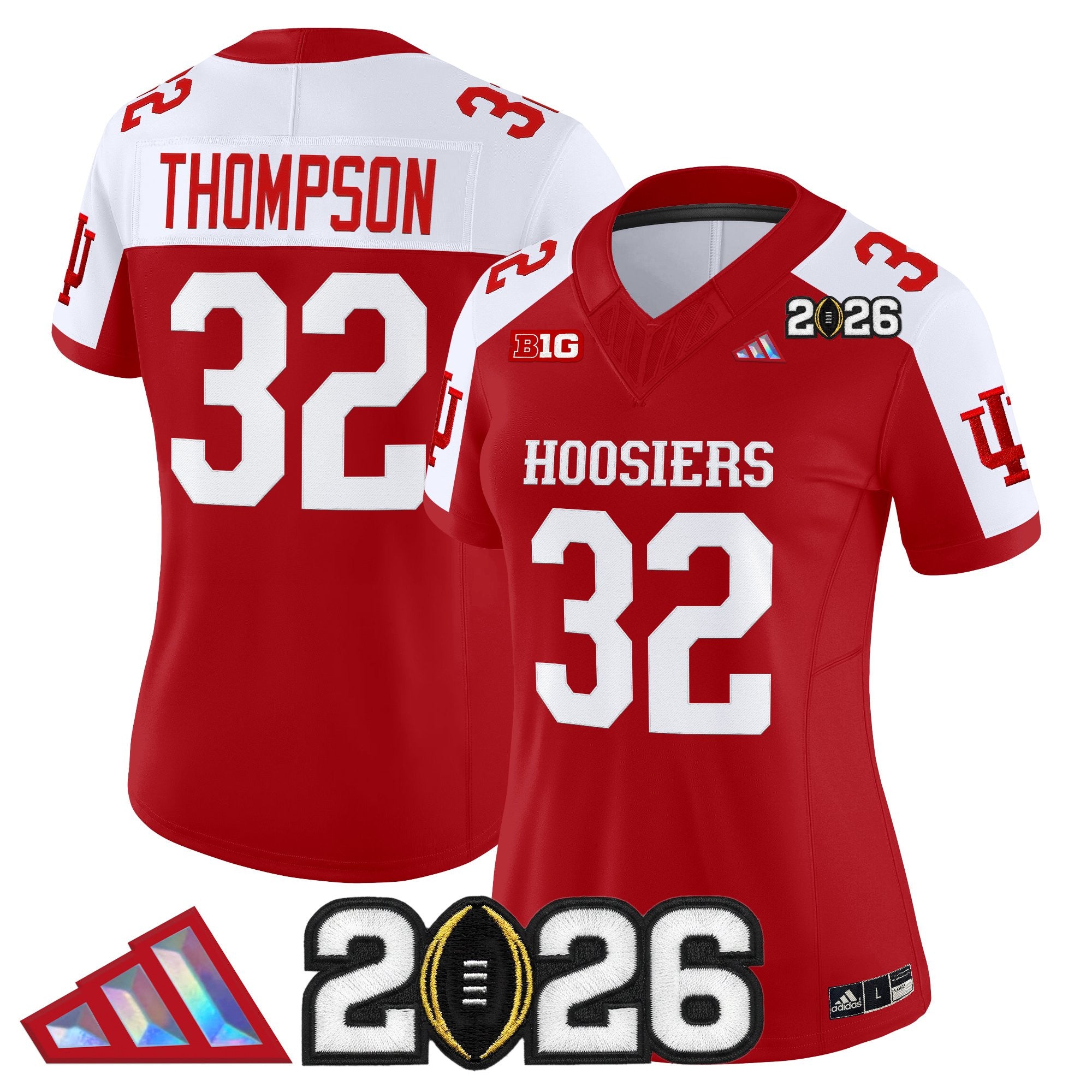 Women's Indiana Hoosiers 2026 CFP Final Patch Vapor Limited Jersey V4 - All Stitched