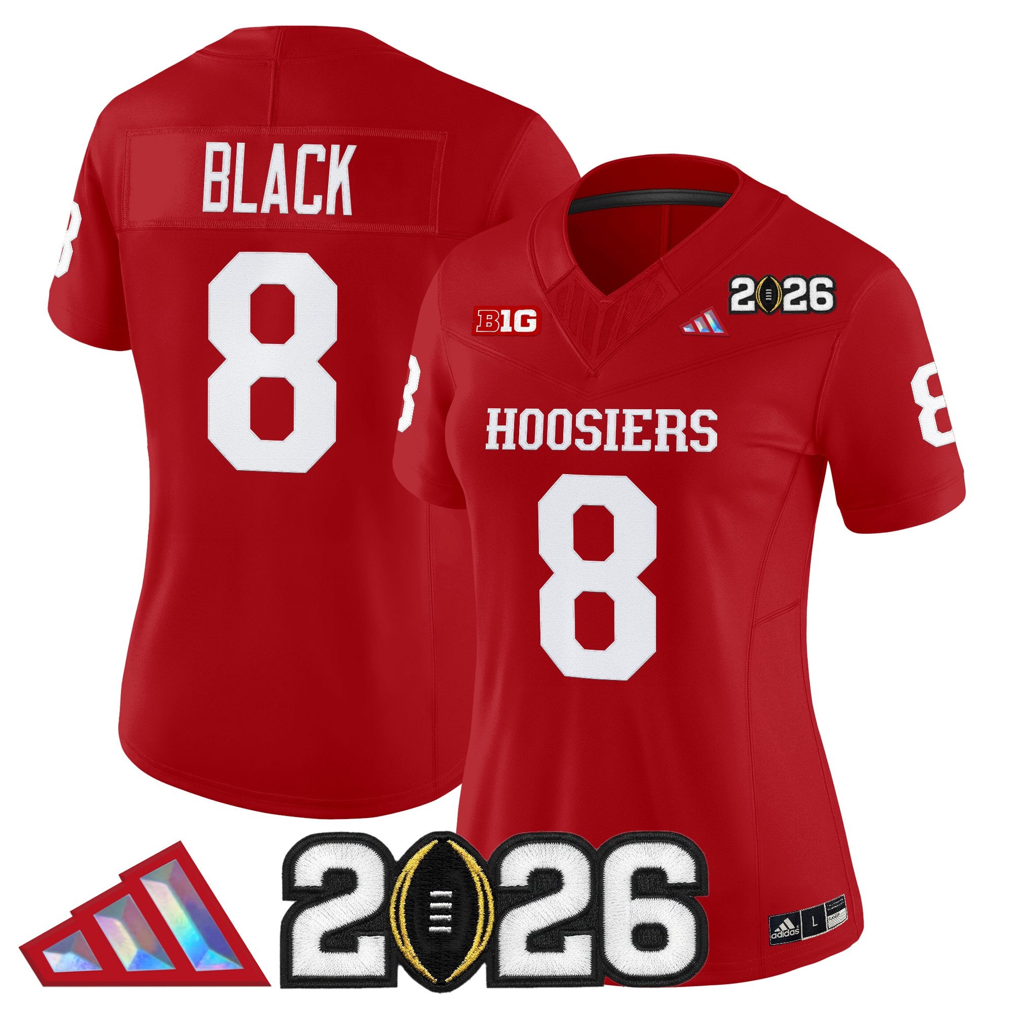 Women's Indiana Hoosiers 2026 CFP Final Patch Vapor Limited Jersey V4 - All Stitched