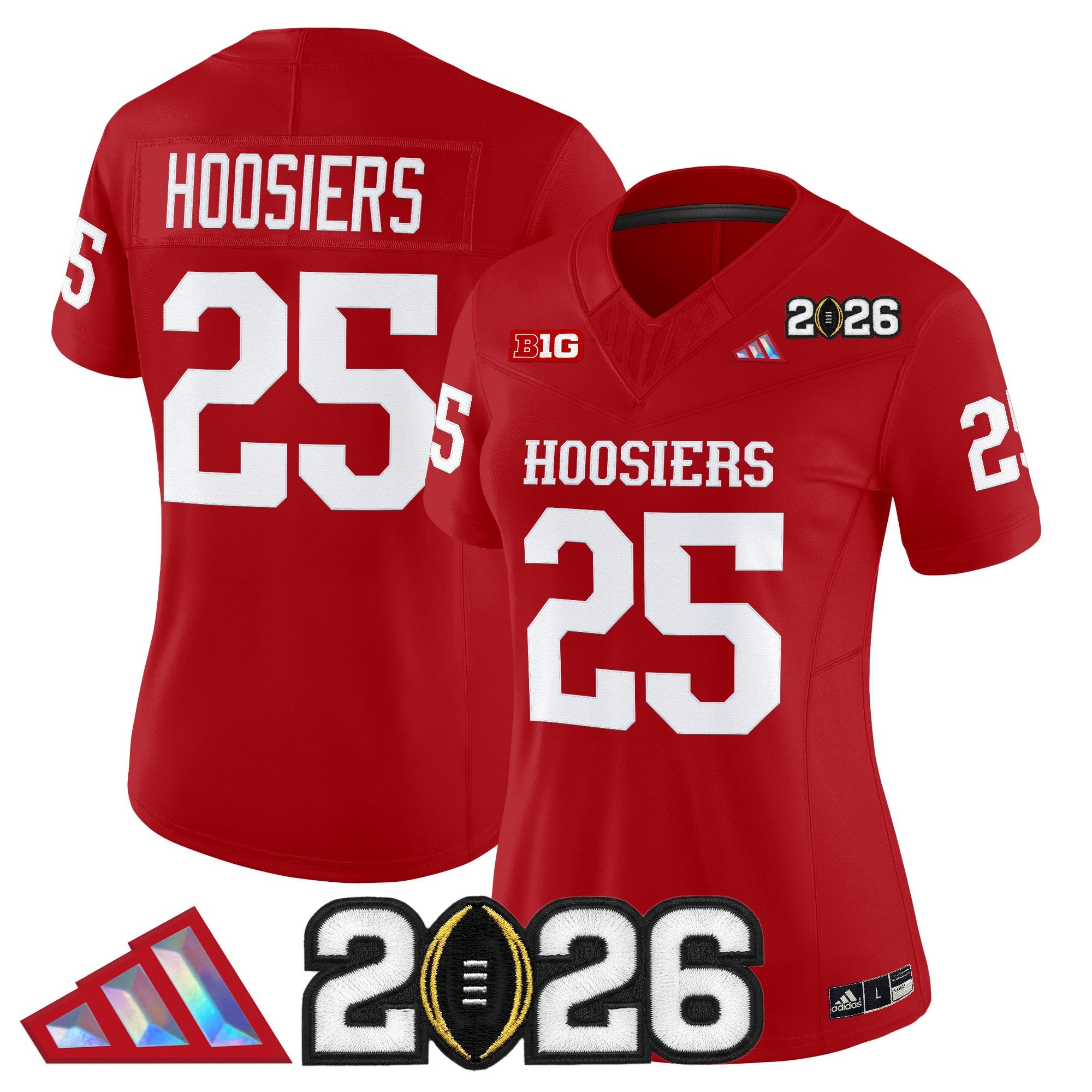 Women's Indiana Hoosiers 2026 CFP Final Patch Vapor Limited Jersey V4 - All Stitched