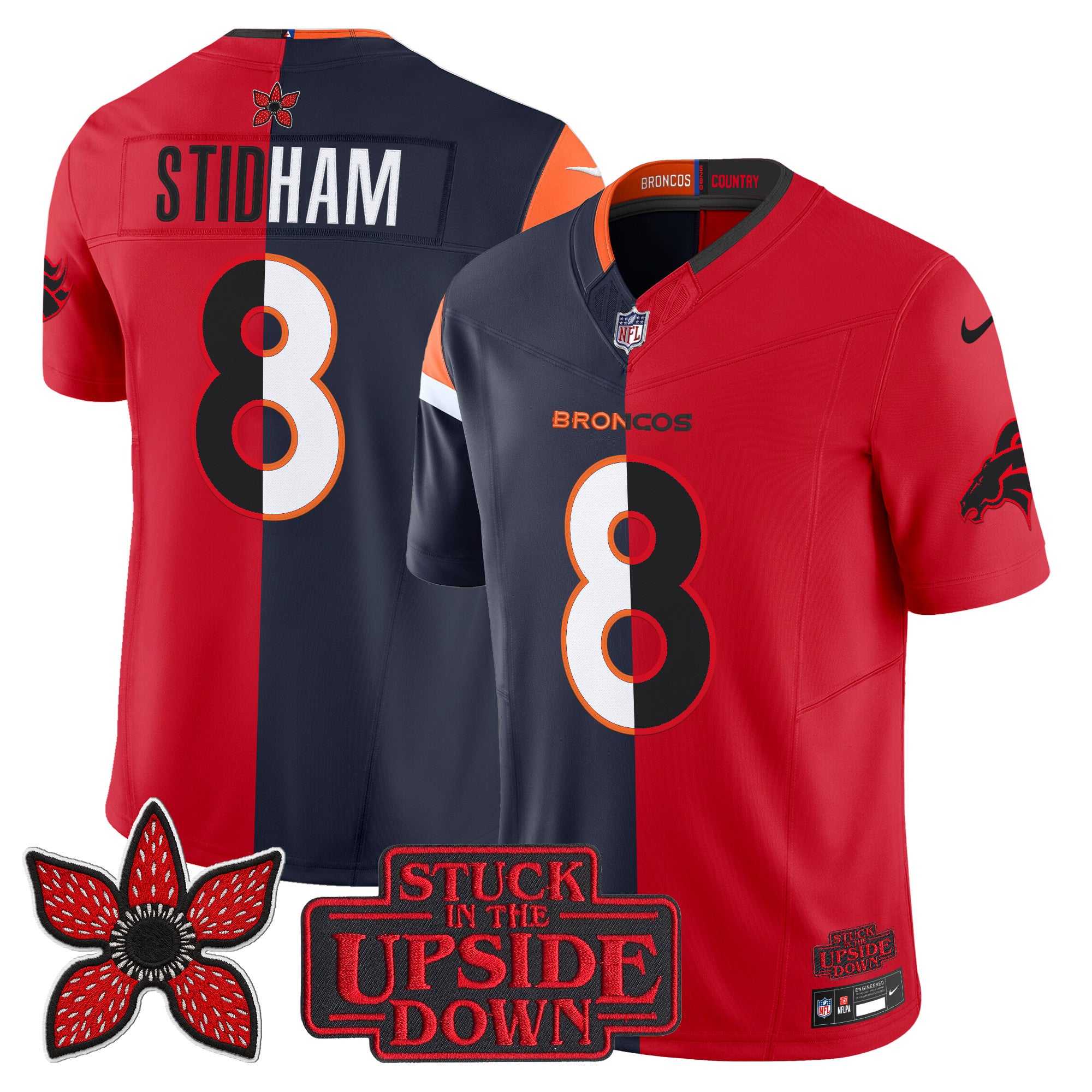 Men's Denver Broncos 'Upside Down Edition' Vapor Limited Jersey - All Stitched