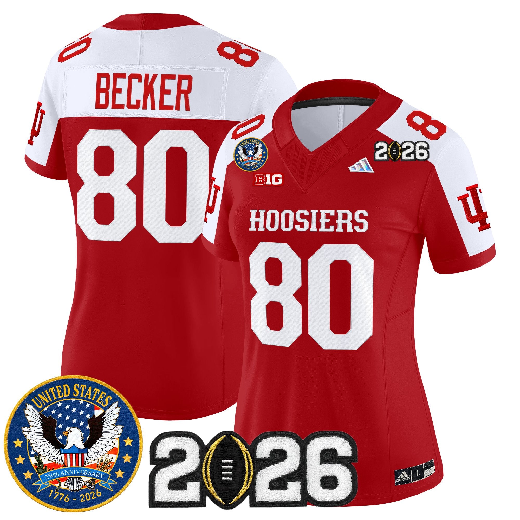 Women's Indiana Hoosiers "United States 250th Anniversary Patch" Vapor Limited Jersey - All Stitched