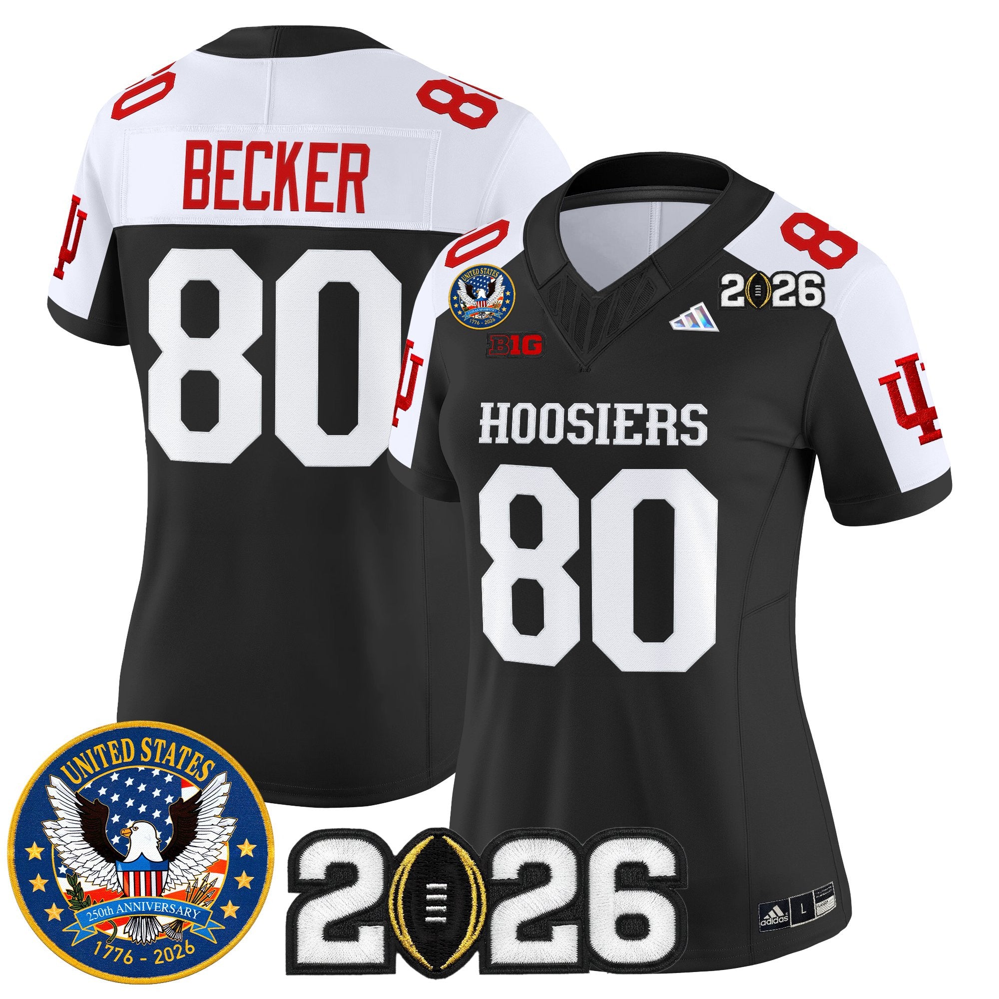 Women's Indiana Hoosiers "United States 250th Anniversary Patch" Vapor Limited Jersey - All Stitched