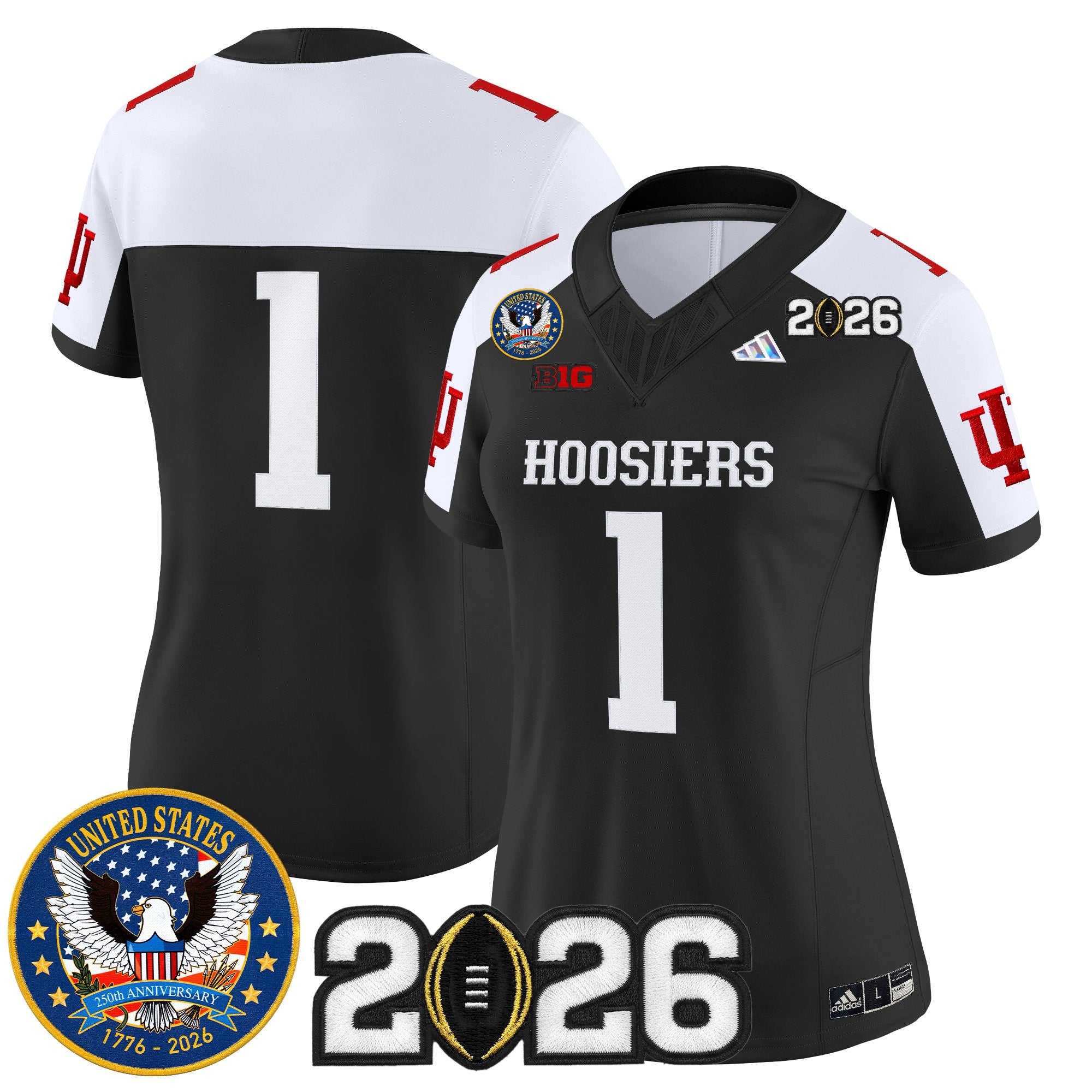 Women's Indiana Hoosiers "United States 250th Anniversary Patch" Vapor Limited Jersey - All Stitched