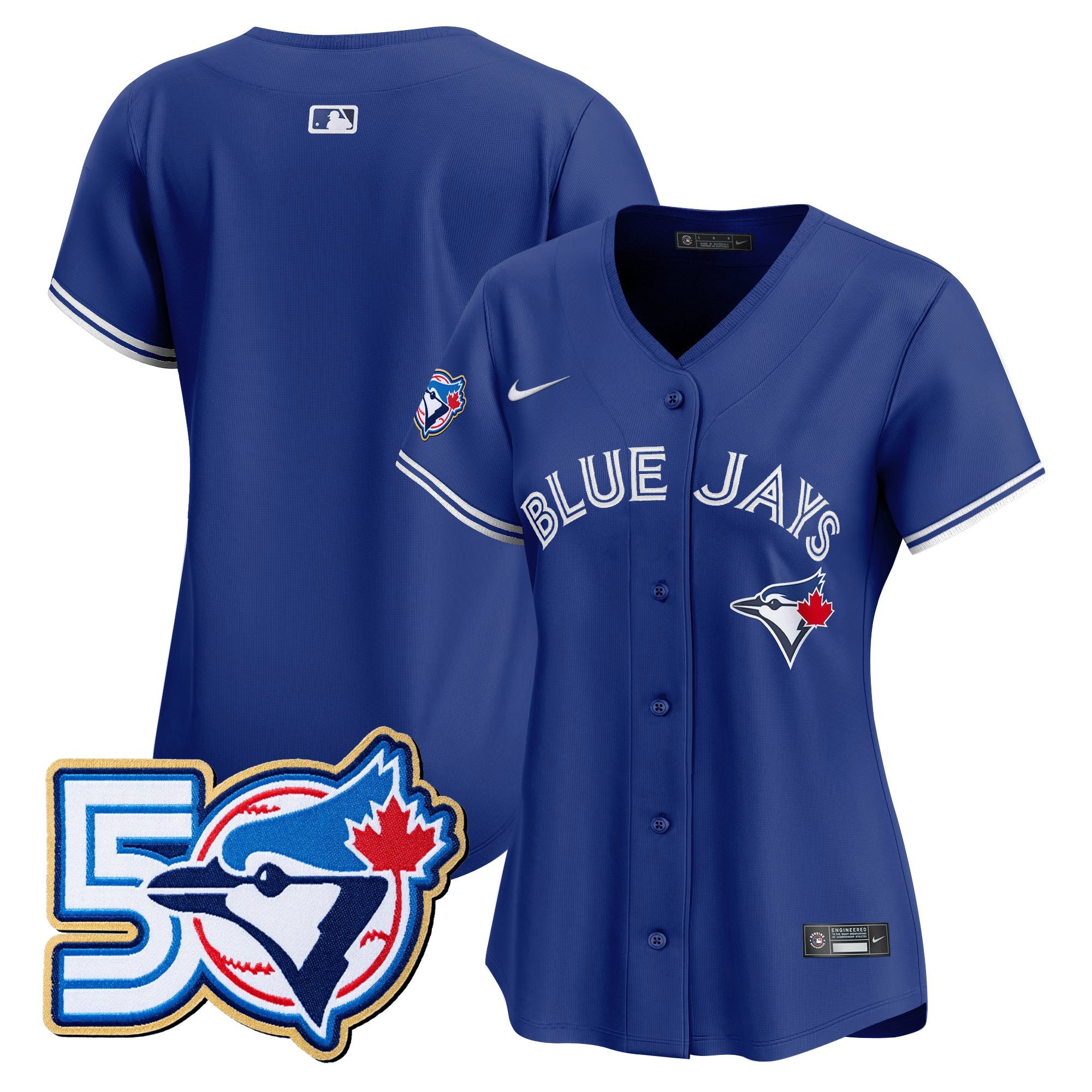 Women's Toronto Blue Jays 50 Seasons Patch Vapor Premier Limited Jersey - All Stitched