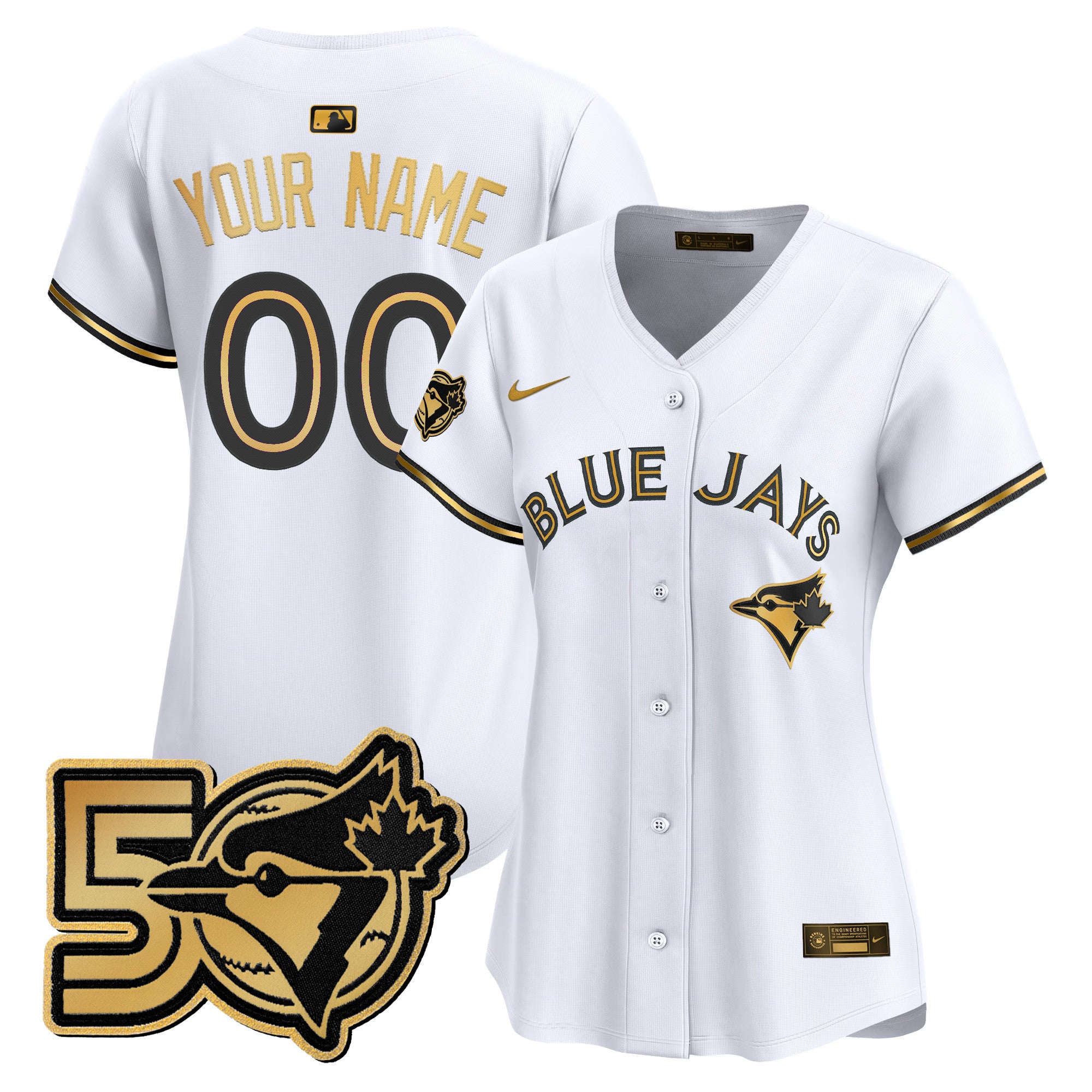 Toronto Blue Jays 50 Seasons Patch Vapor Premier Limited Custom Jersey - All Stitched