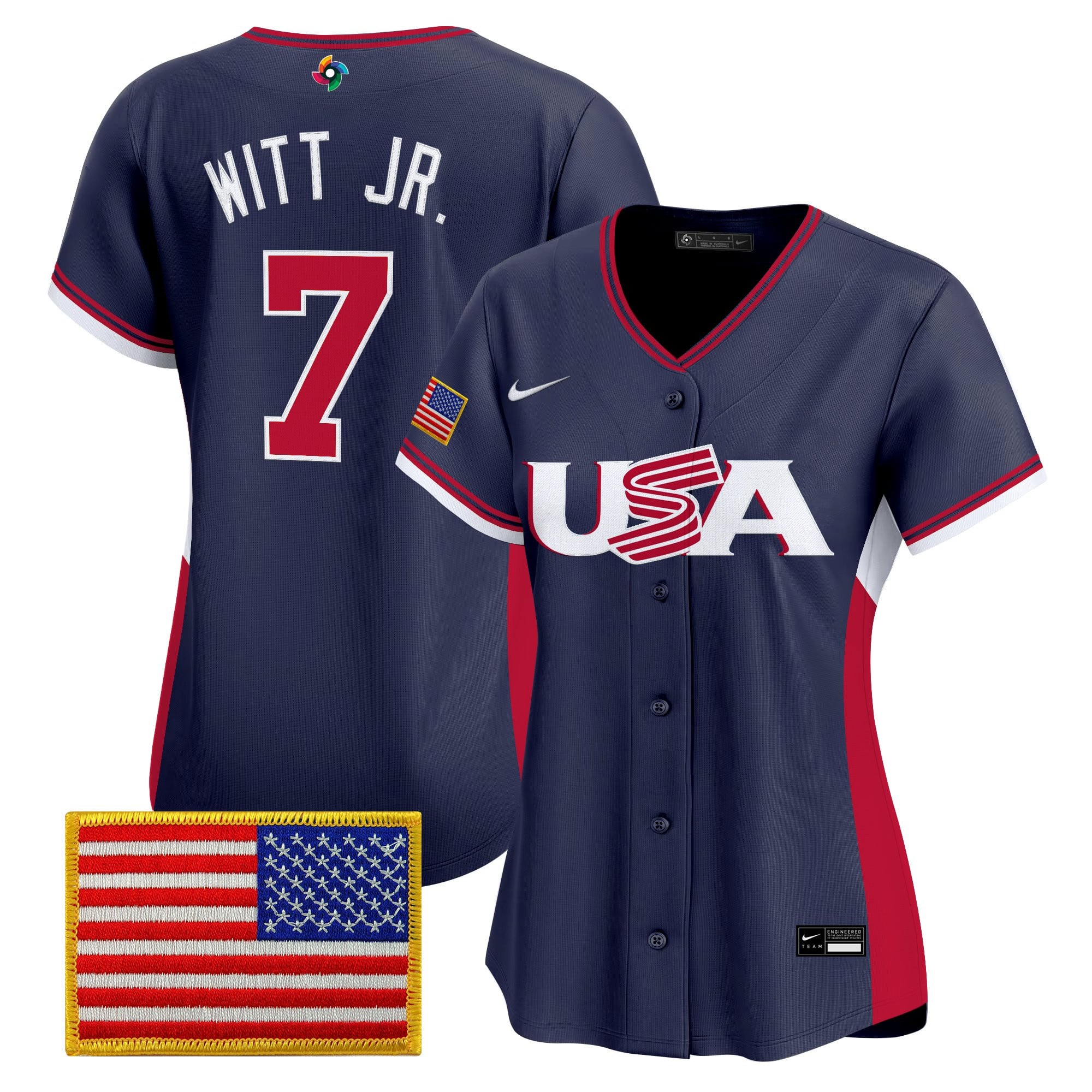 Women's Team USA World Baseball Classic Vapor Premier Jersey - All Stitched