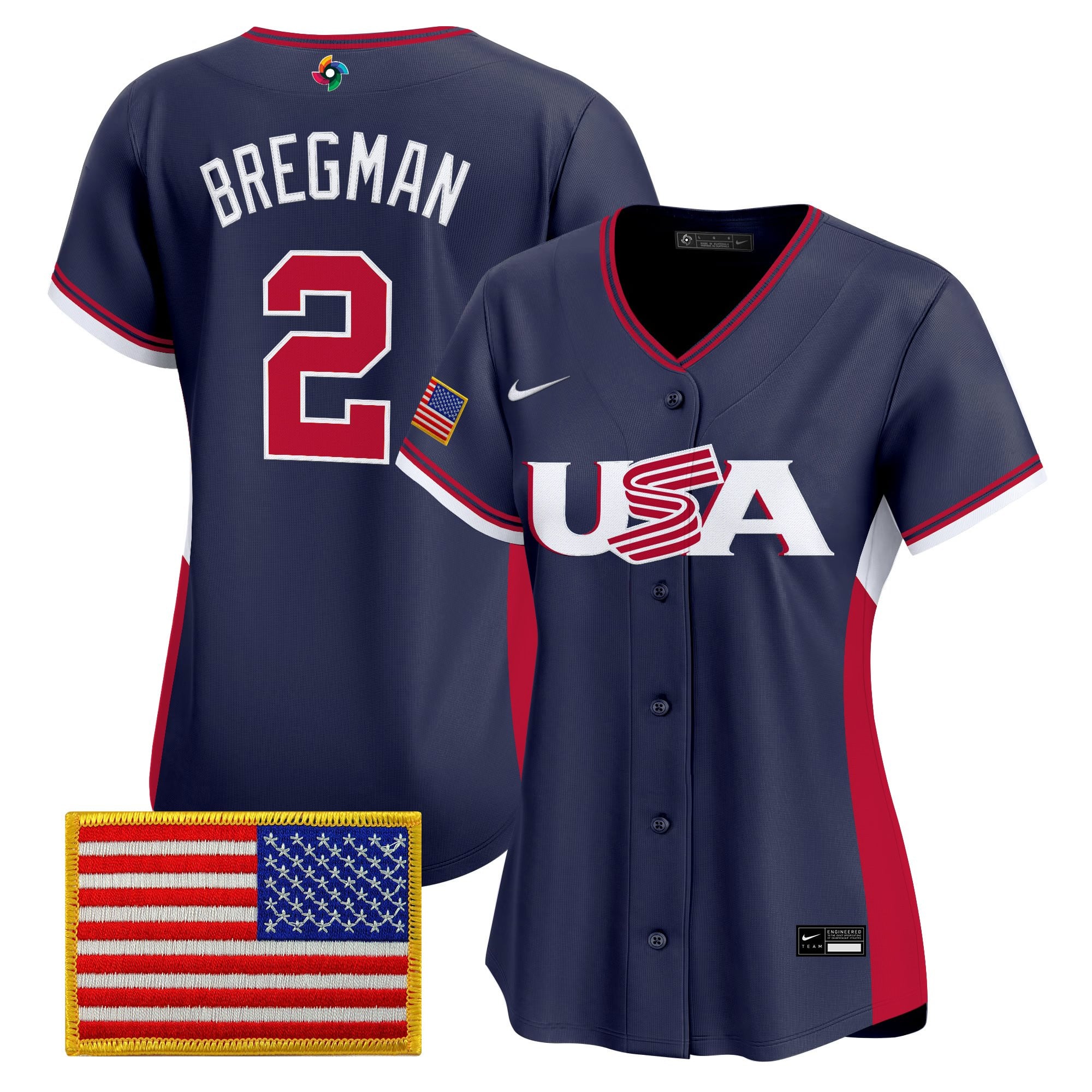 Women's Team USA World Baseball Classic Vapor Premier Jersey - All Stitched