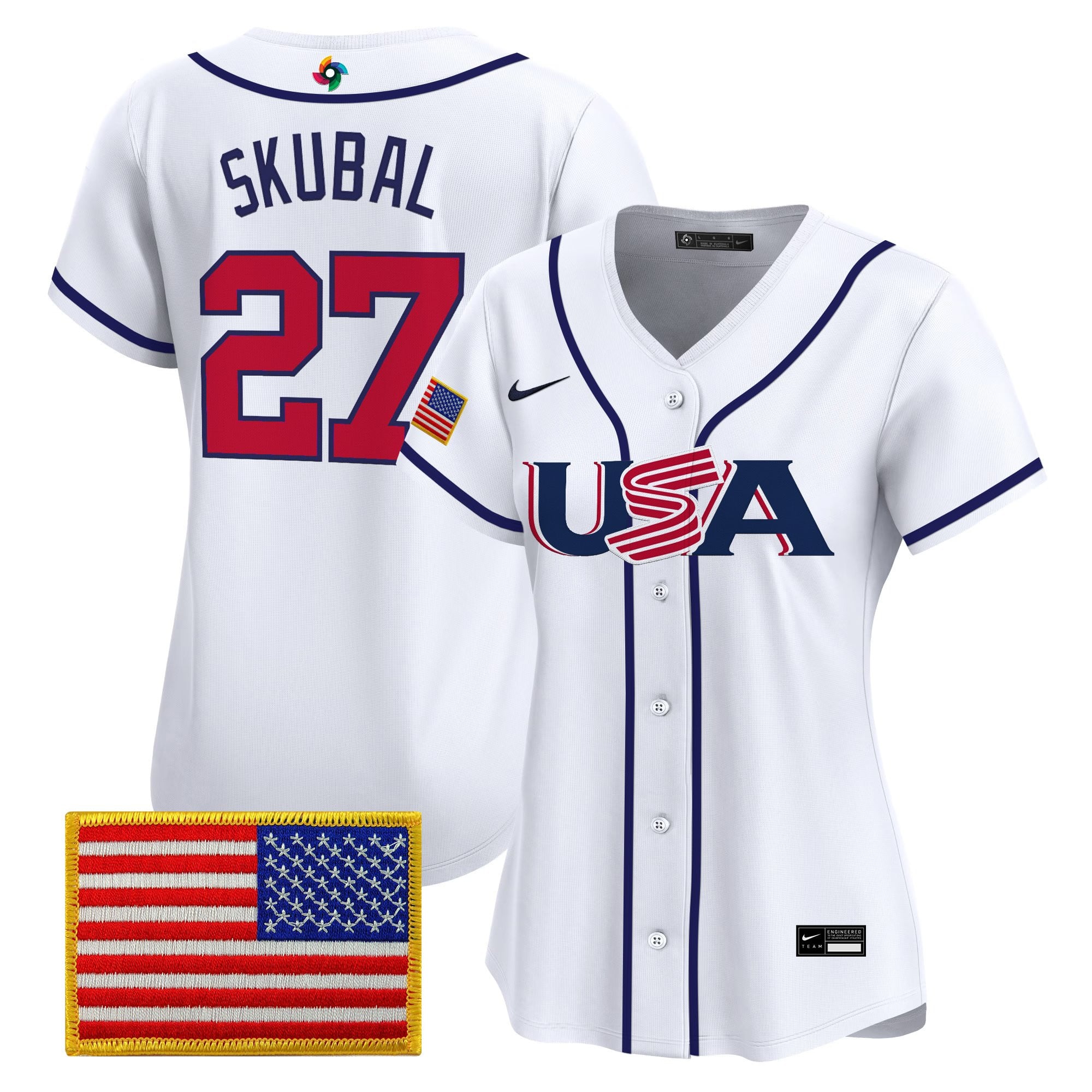 Women's Team USA World Baseball Classic Vapor Premier Jersey - All Stitched