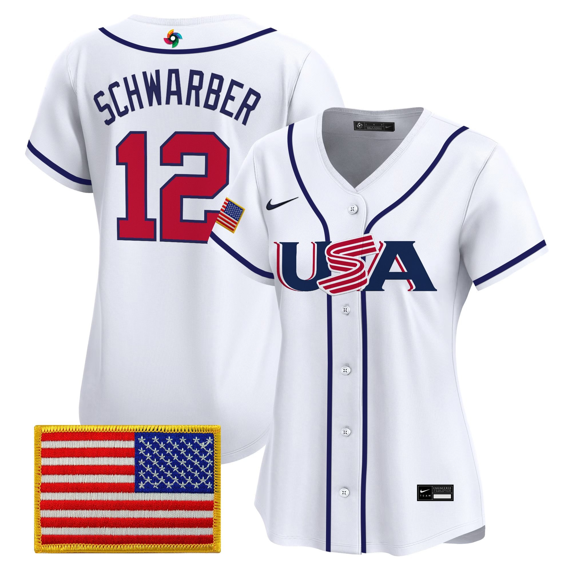 Women's Team USA World Baseball Classic Vapor Premier Jersey - All Stitched