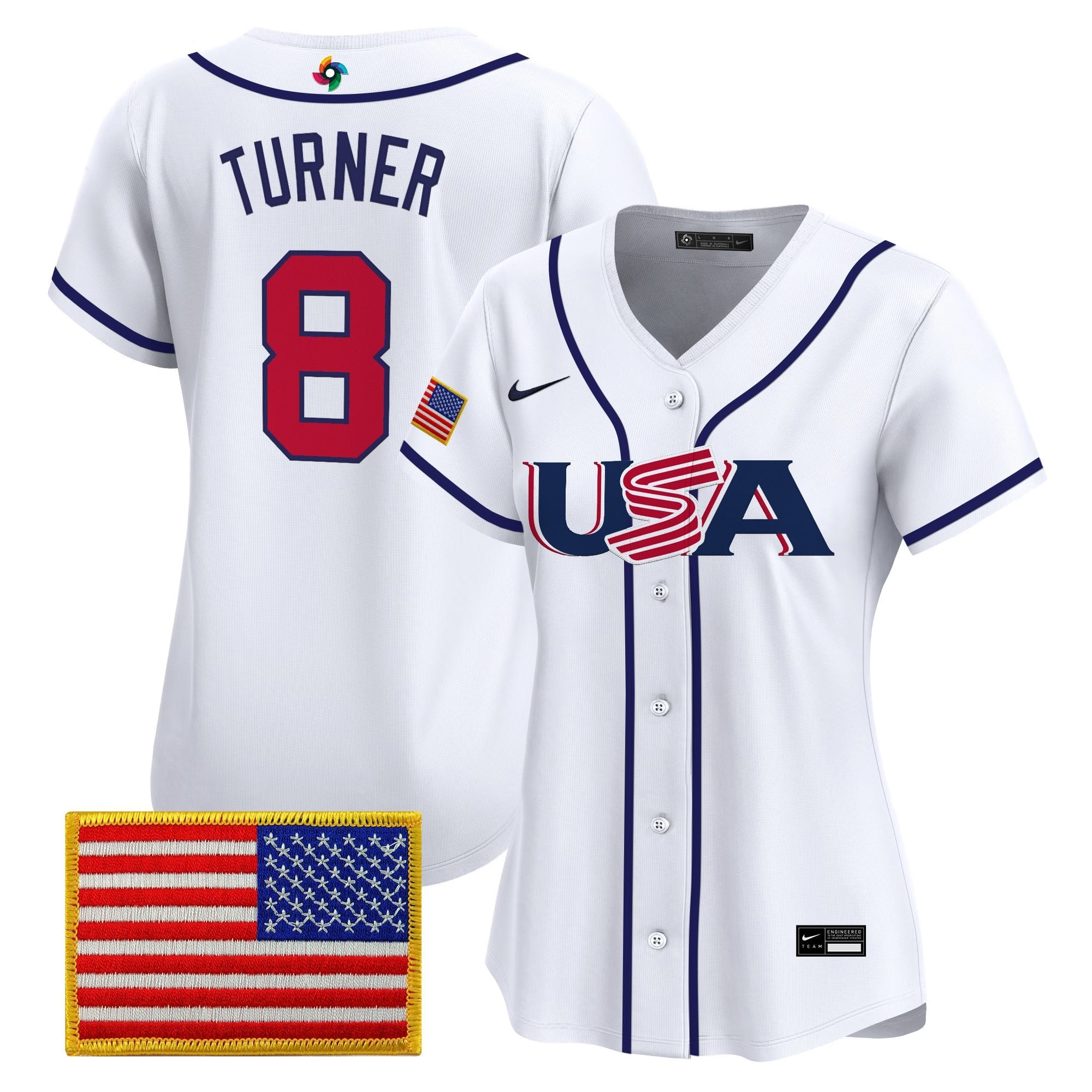 Women's Team USA World Baseball Classic Vapor Premier Jersey - All Stitched