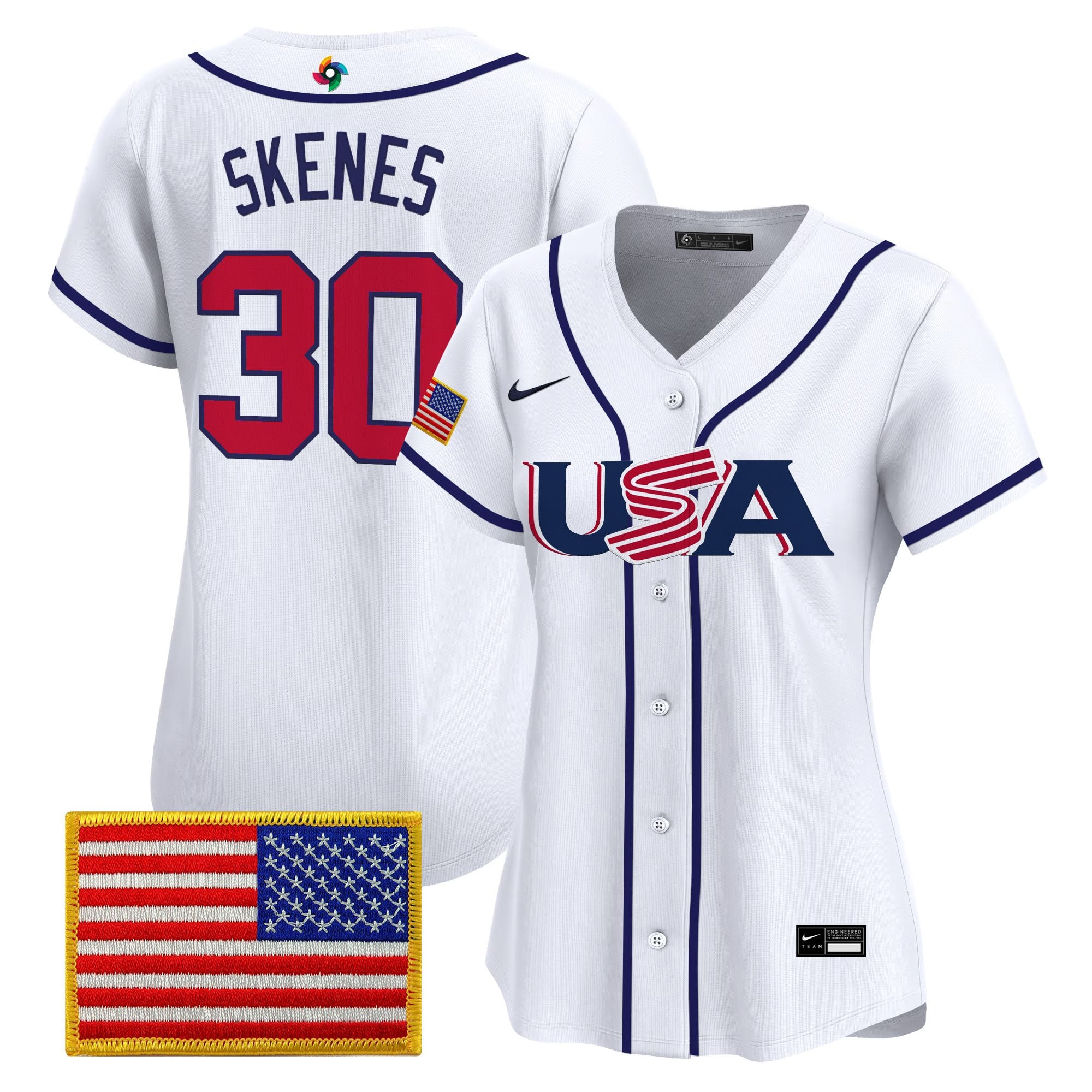 Women's Team USA World Baseball Classic Vapor Premier Jersey - All Stitched