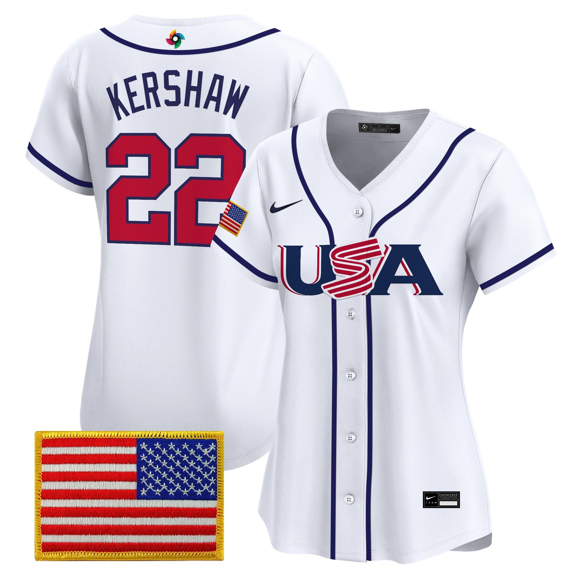 Women's Team USA World Baseball Classic Vapor Premier Jersey - All Stitched