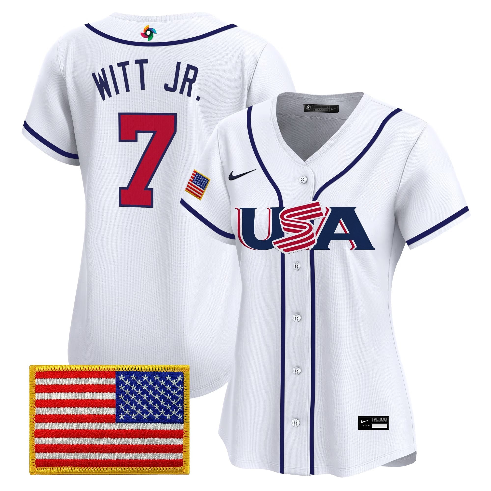 Women's Team USA World Baseball Classic Vapor Premier Jersey - All Stitched